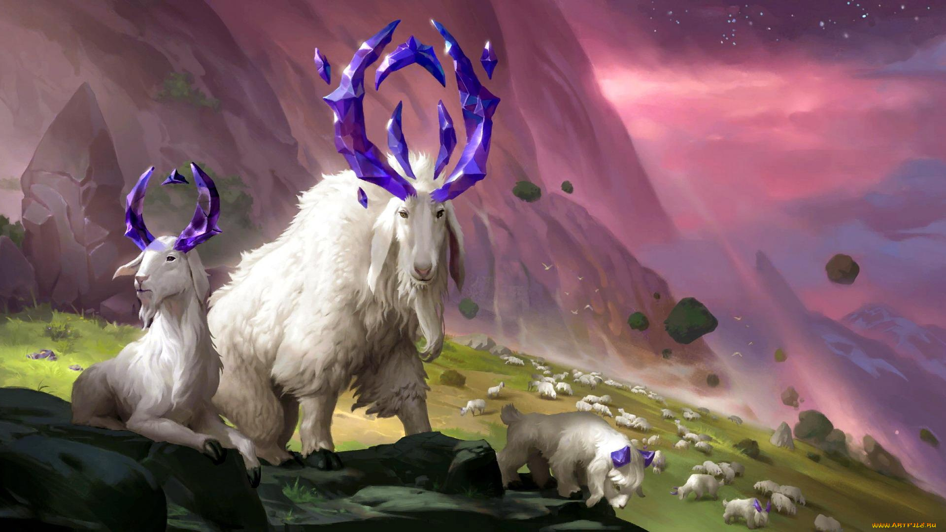 видео, игры, league, of, legends, , legends, of, runeterra, животные, стадо, скалы, камни