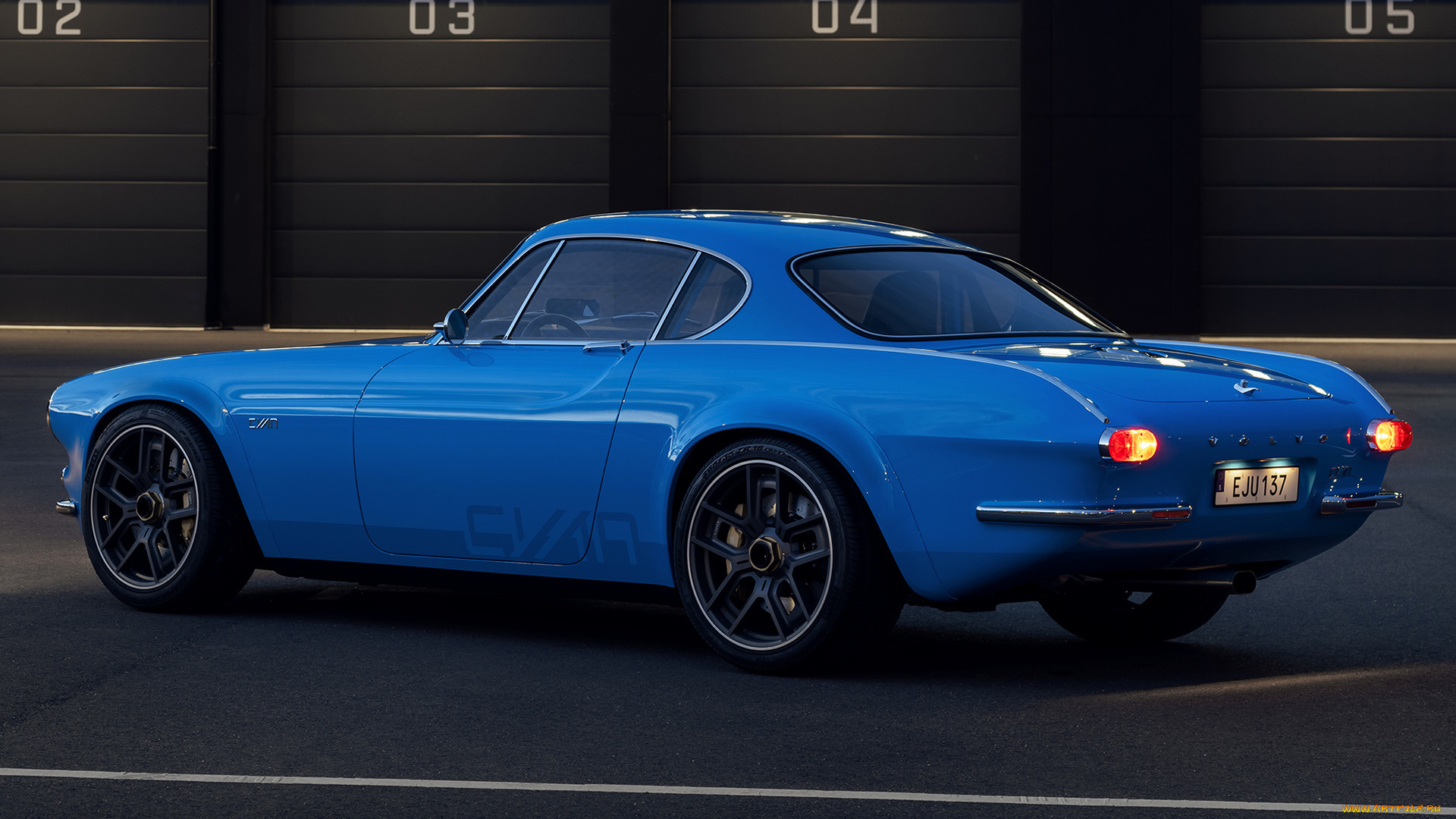 volvo, p1800, cyan, 2020, автомобили, volvo, p1800, cyan, 2020