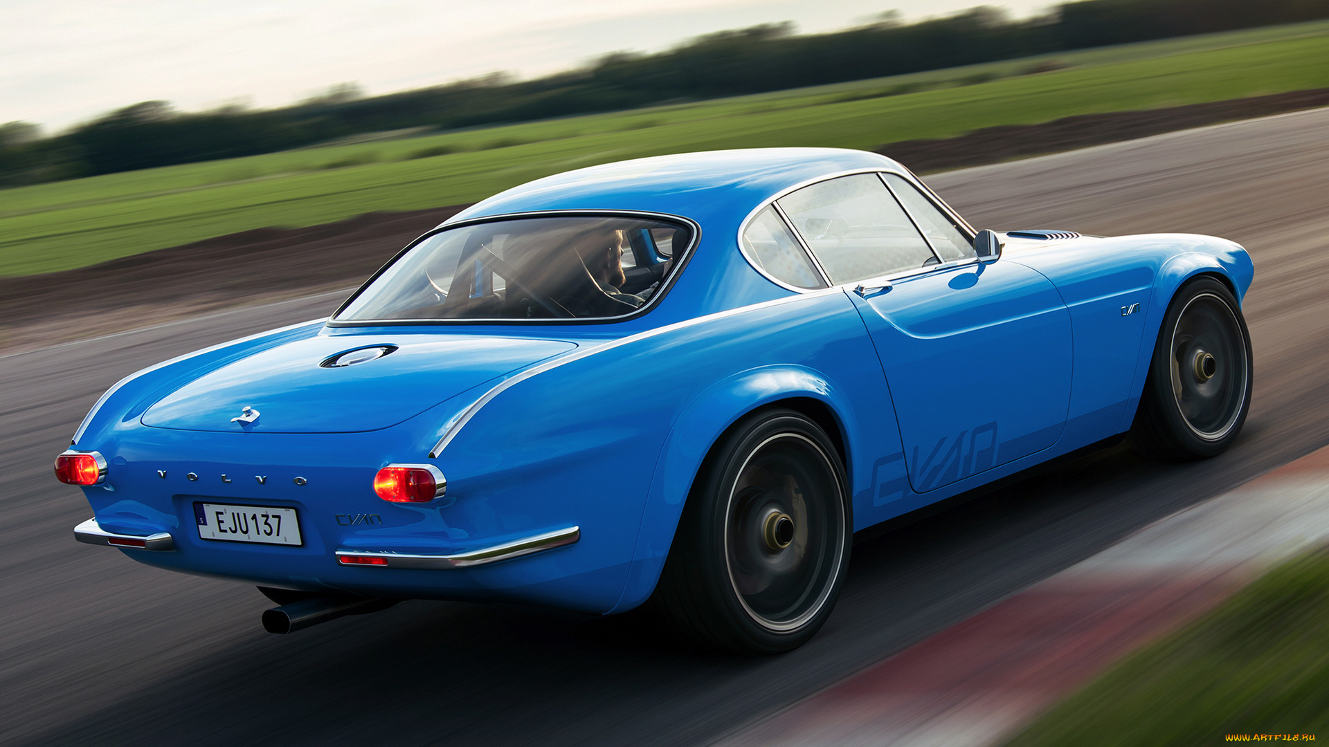 volvo, p1800, cyan, 2020, автомобили, volvo, p1800, cyan, 2020