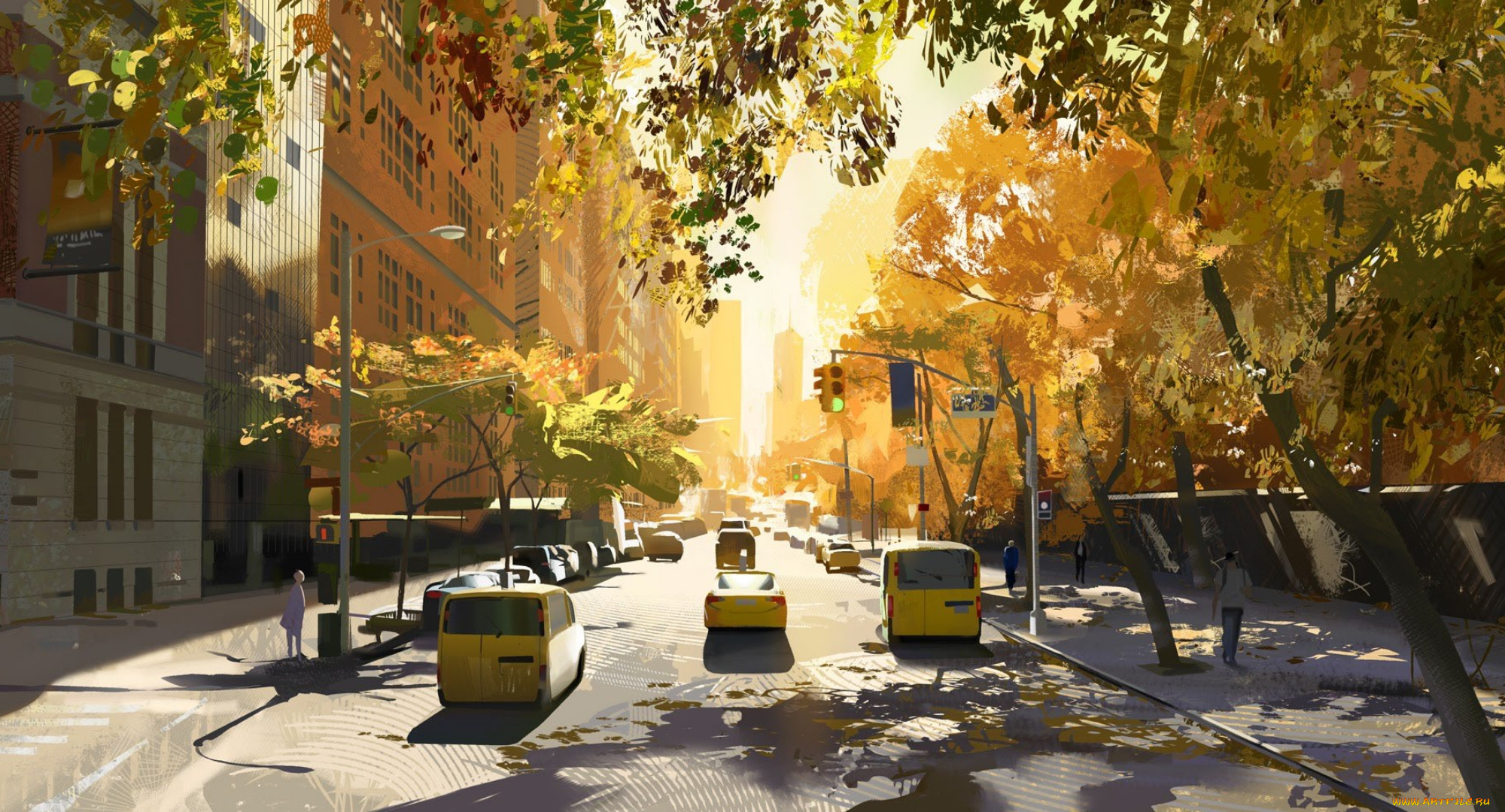 аниме, город, , улицы, , интерьер, , здания