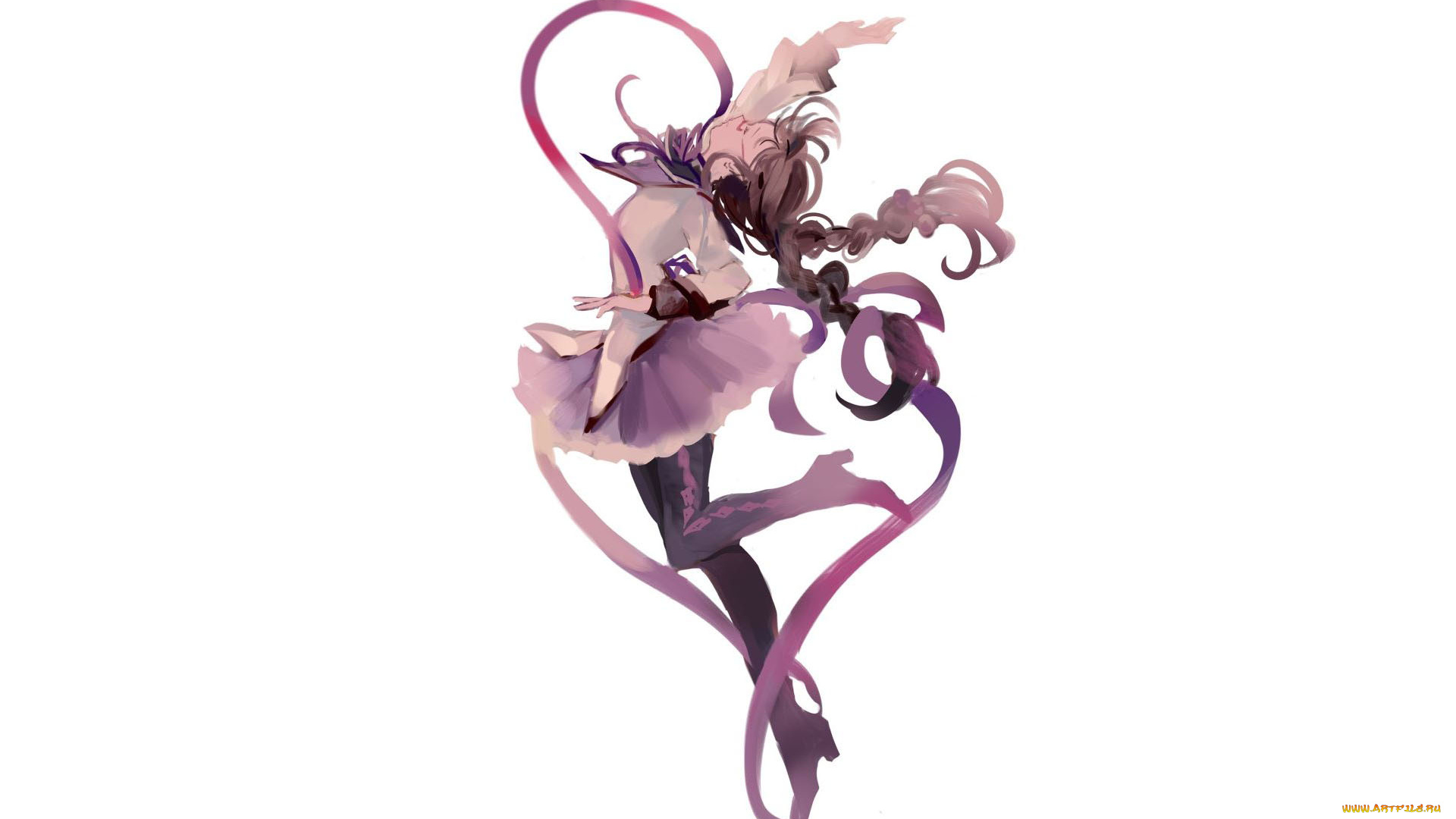 аниме, mahou, shoujo, madoka, magika, девушка, лента