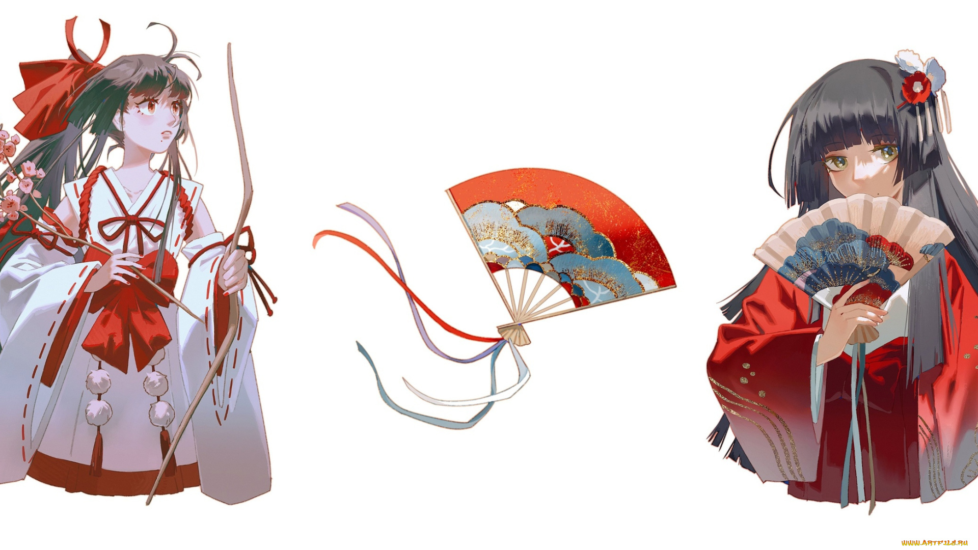 аниме, unknown, , другое, , девочки, веер
