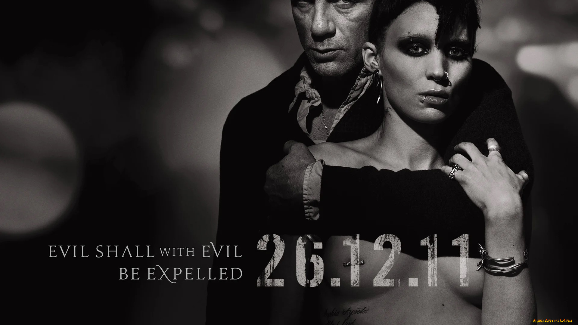 кино, фильмы, the, girl, with, the, dragon, tattoo, пара, пирсинг