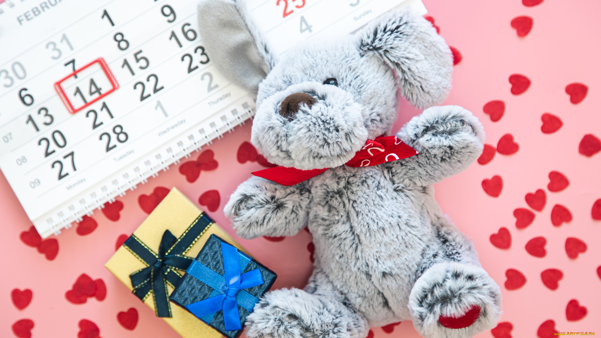 праздничные, день, святого, валентина, , сердечки, , любовь, календарь, сердечки, коробки, игрушка