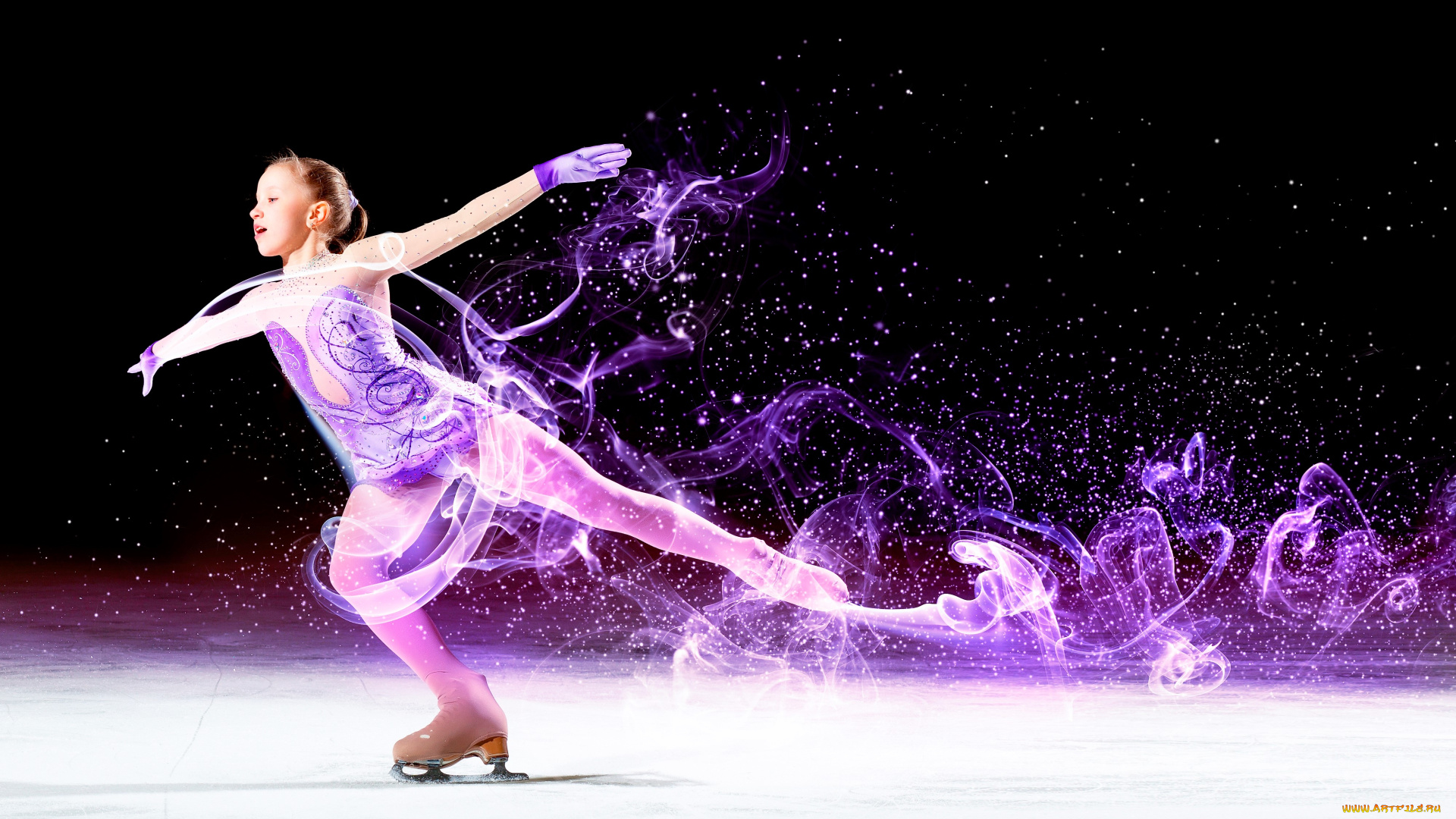 спорт, фигурное, катание, девочка, костюм, выступление, лед, коньки