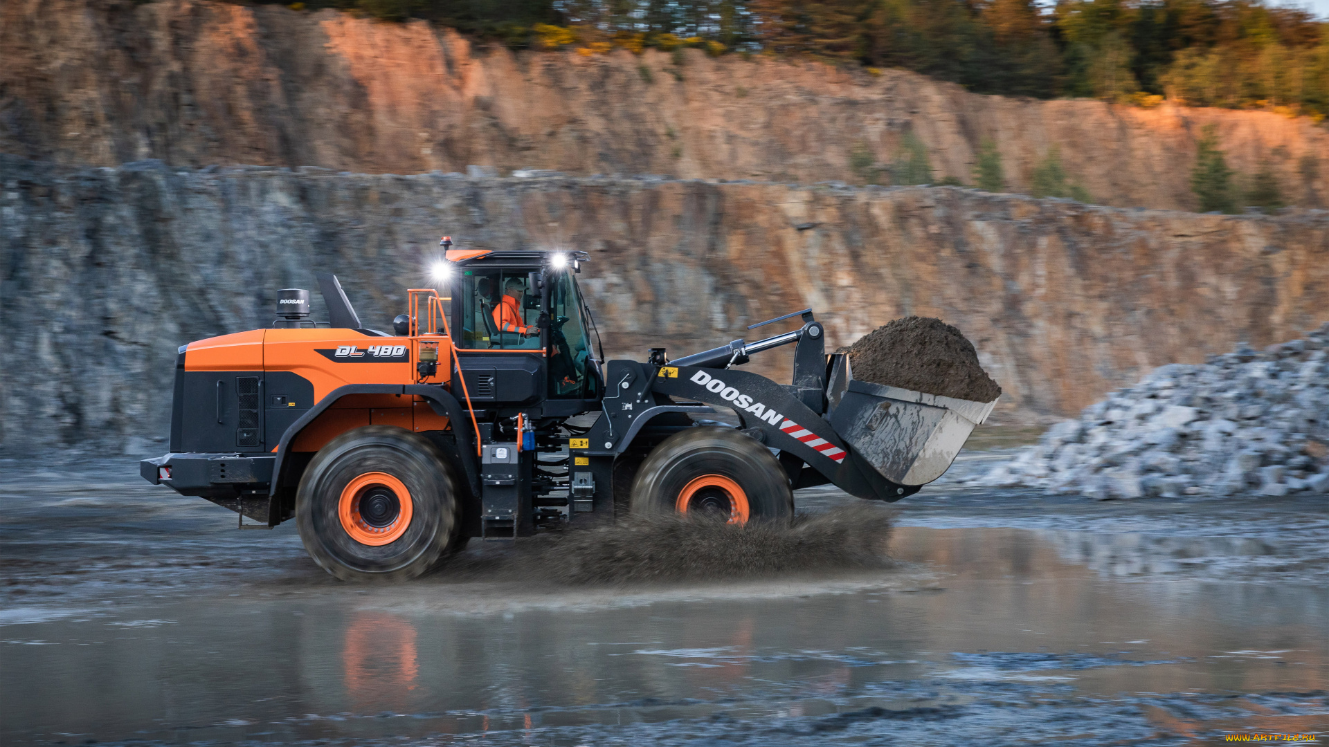 техника, фронтальные, погрузчики, doosan