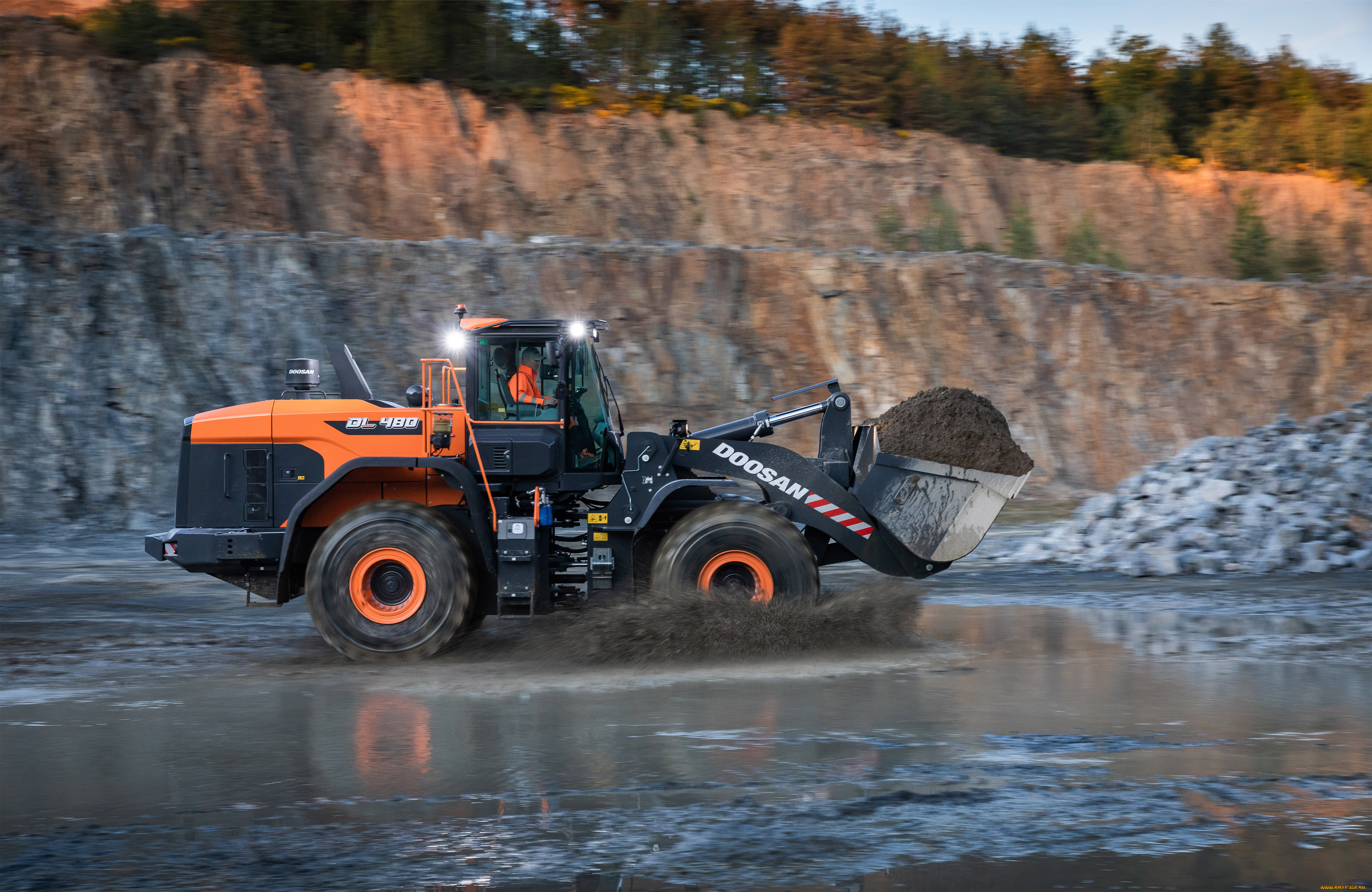 техника, фронтальные, погрузчики, doosan