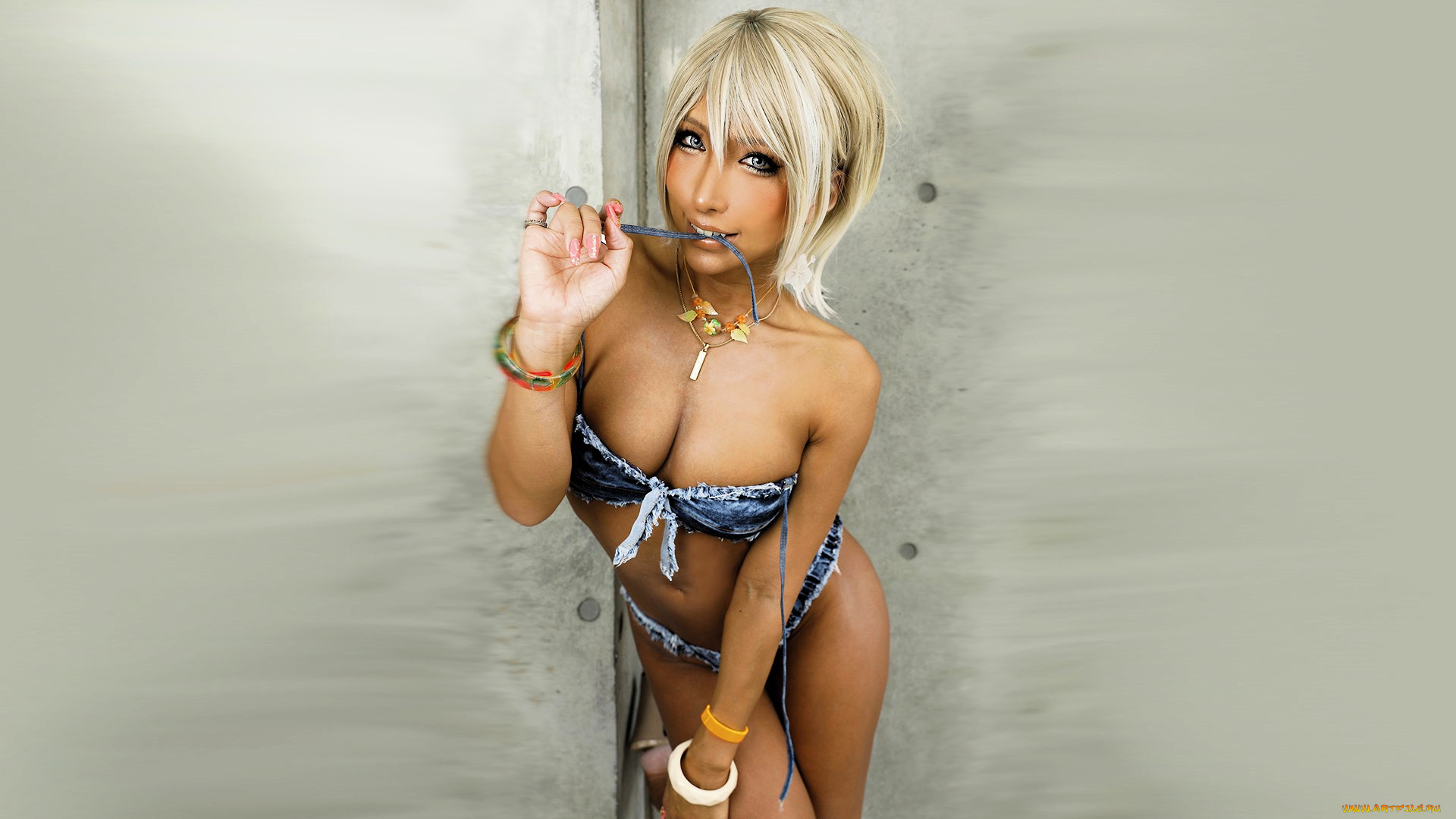 девушки, nonsummerjack, блондинка, украшения, белье