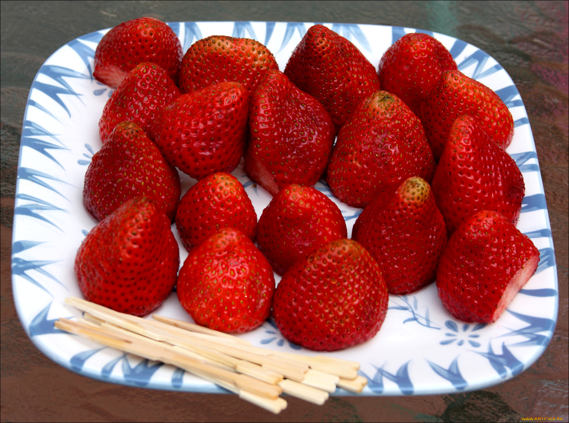 еда, клубника, земляника