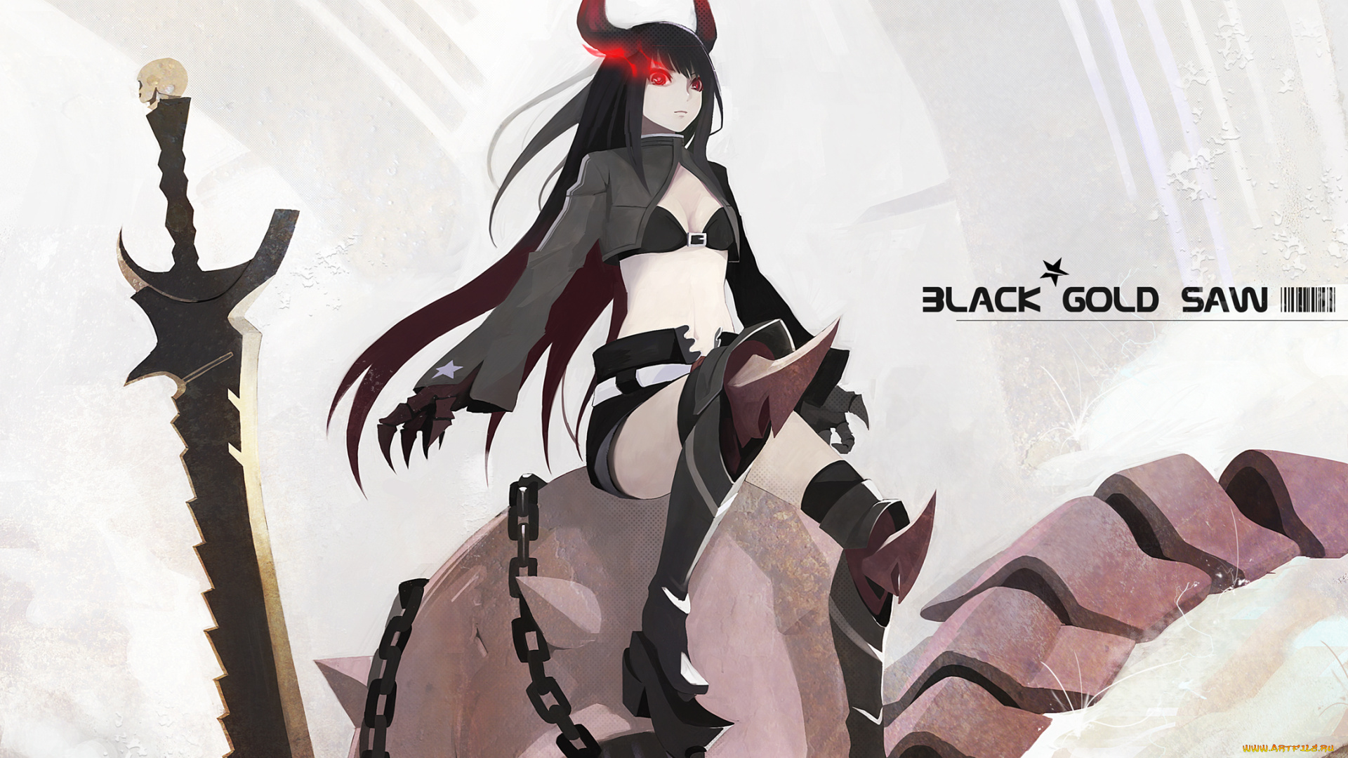 аниме, black, rock, shooter