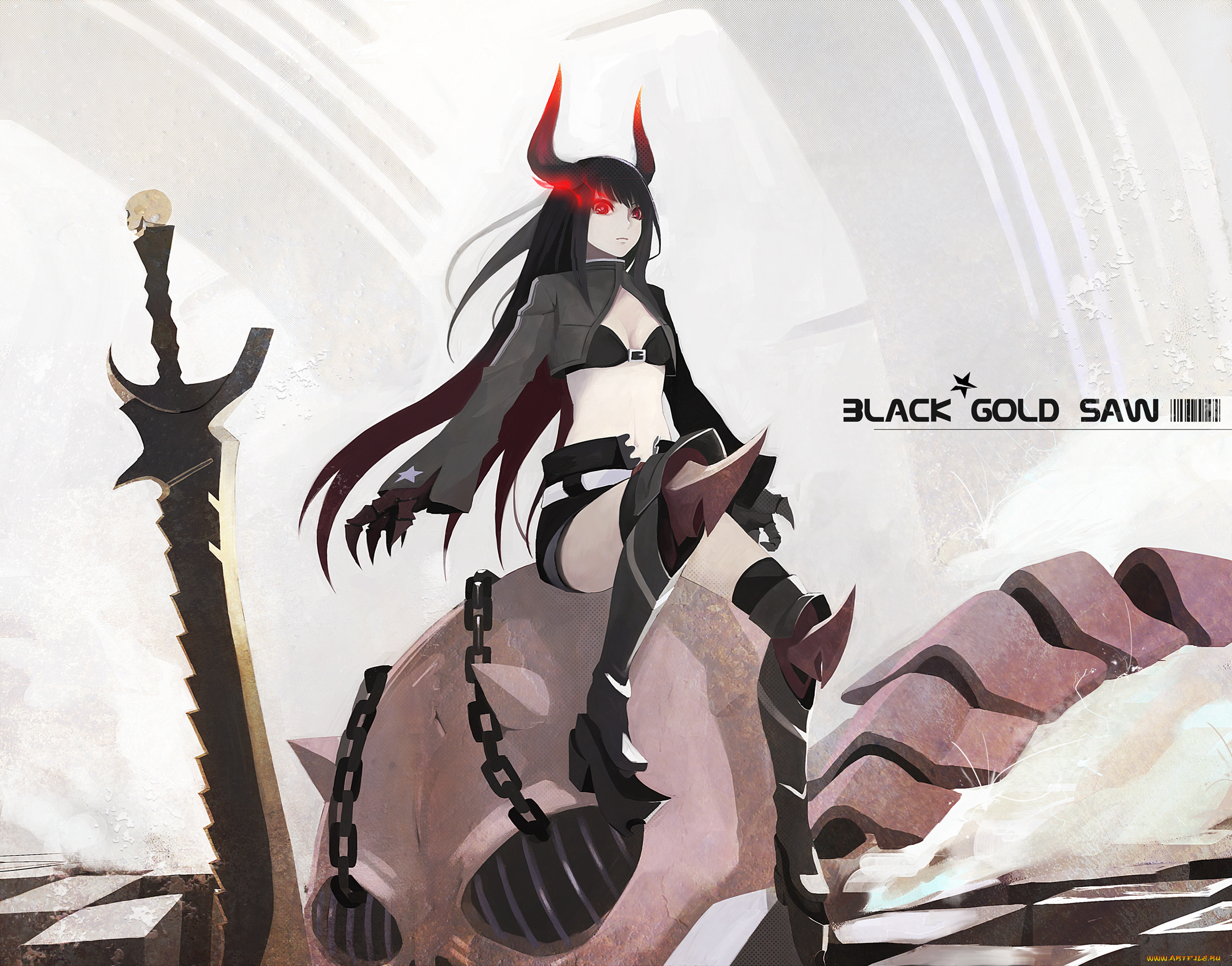 аниме, black, rock, shooter