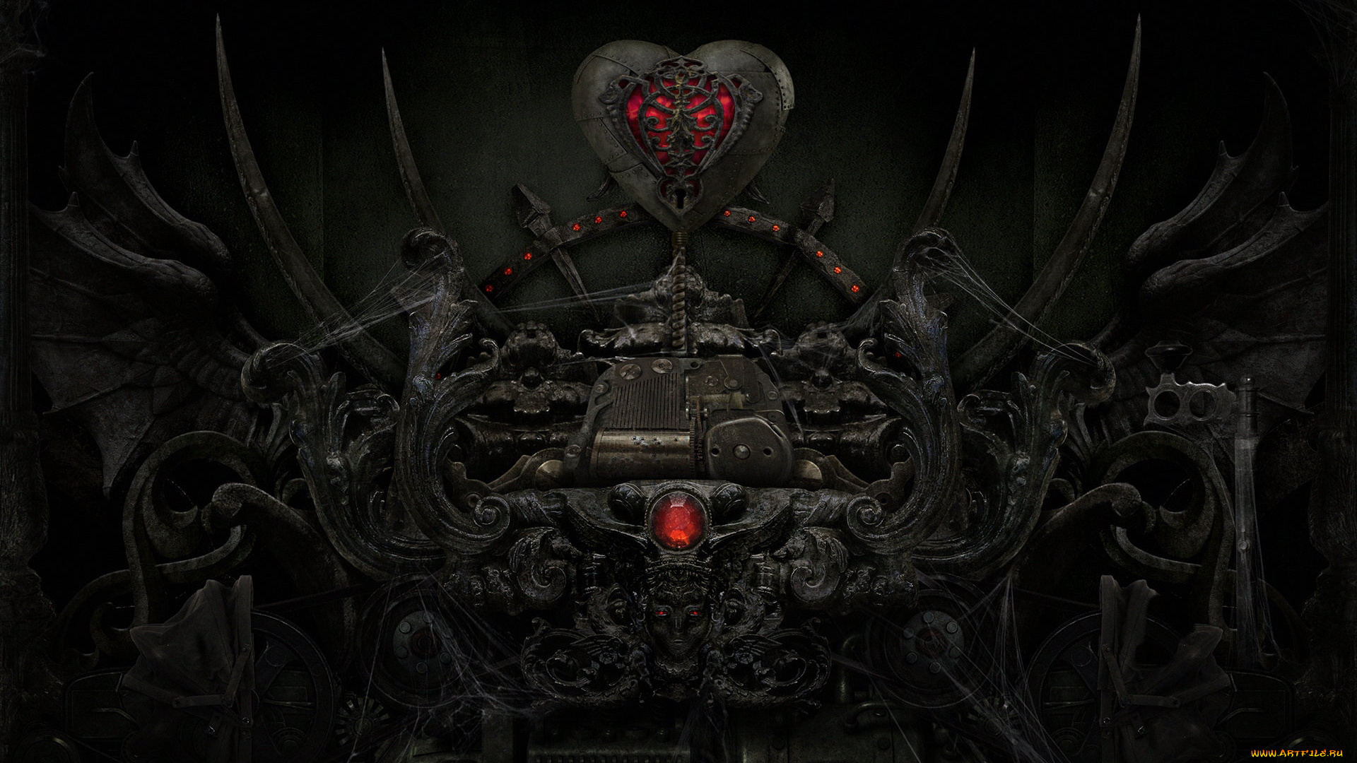 3д, графика, fractal, фракталы, фон, цвет, узор