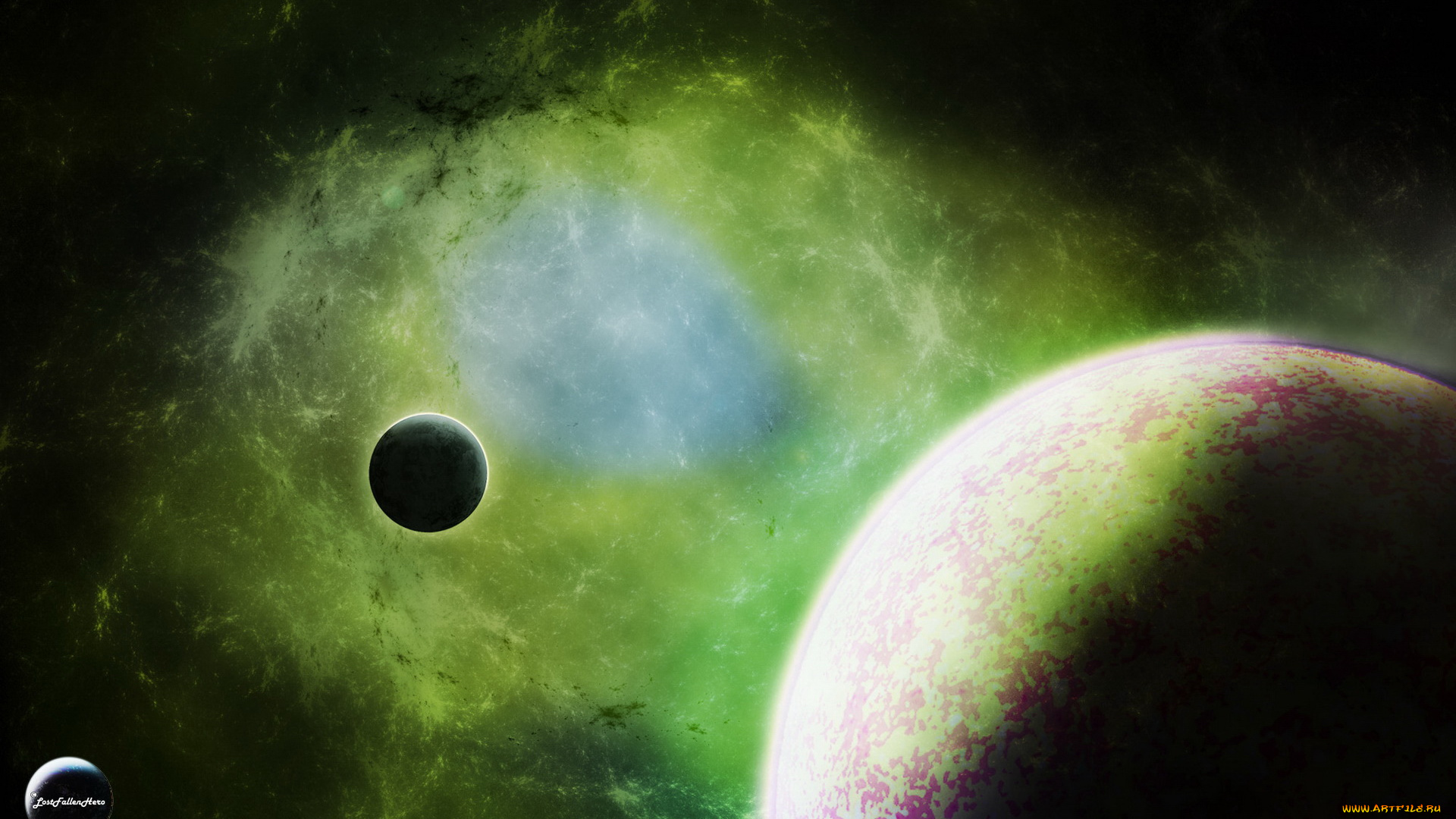 космос, арт, планеты