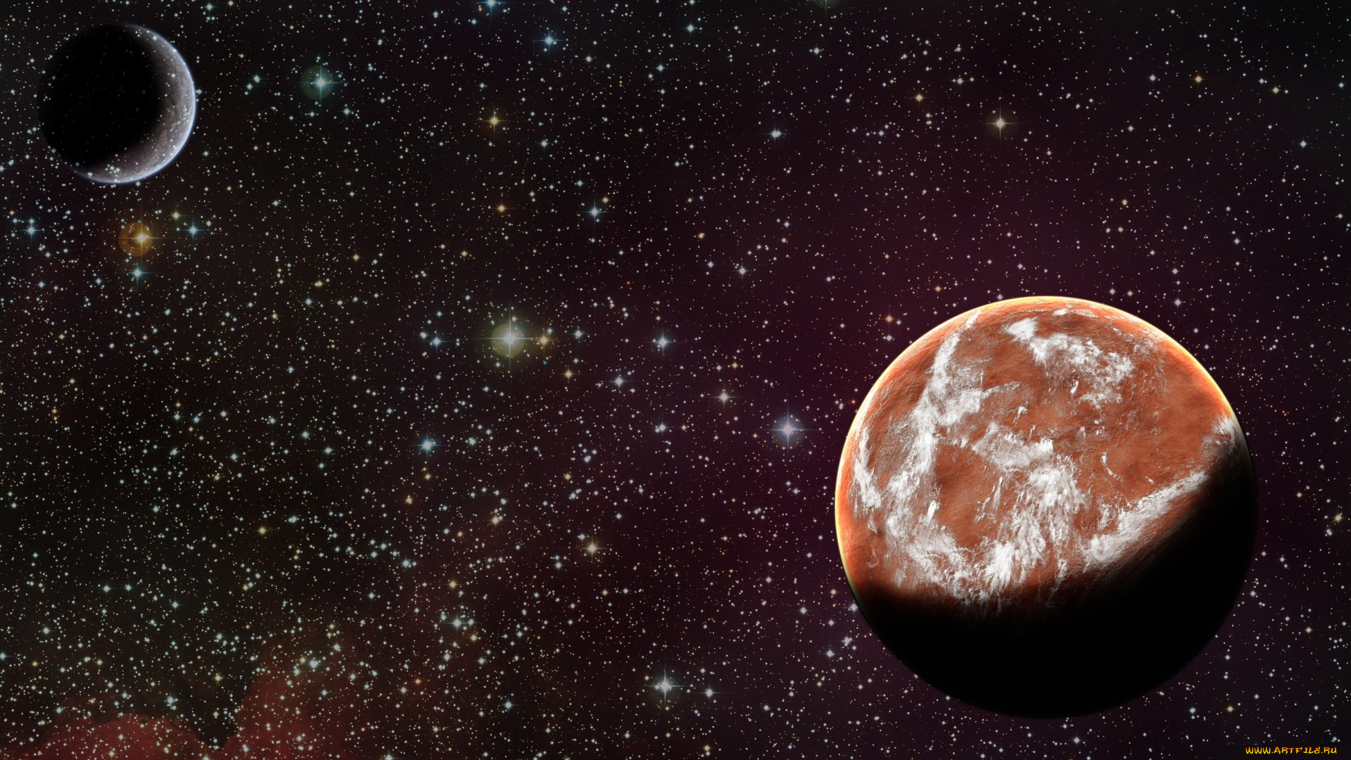 космос, арт, планеты
