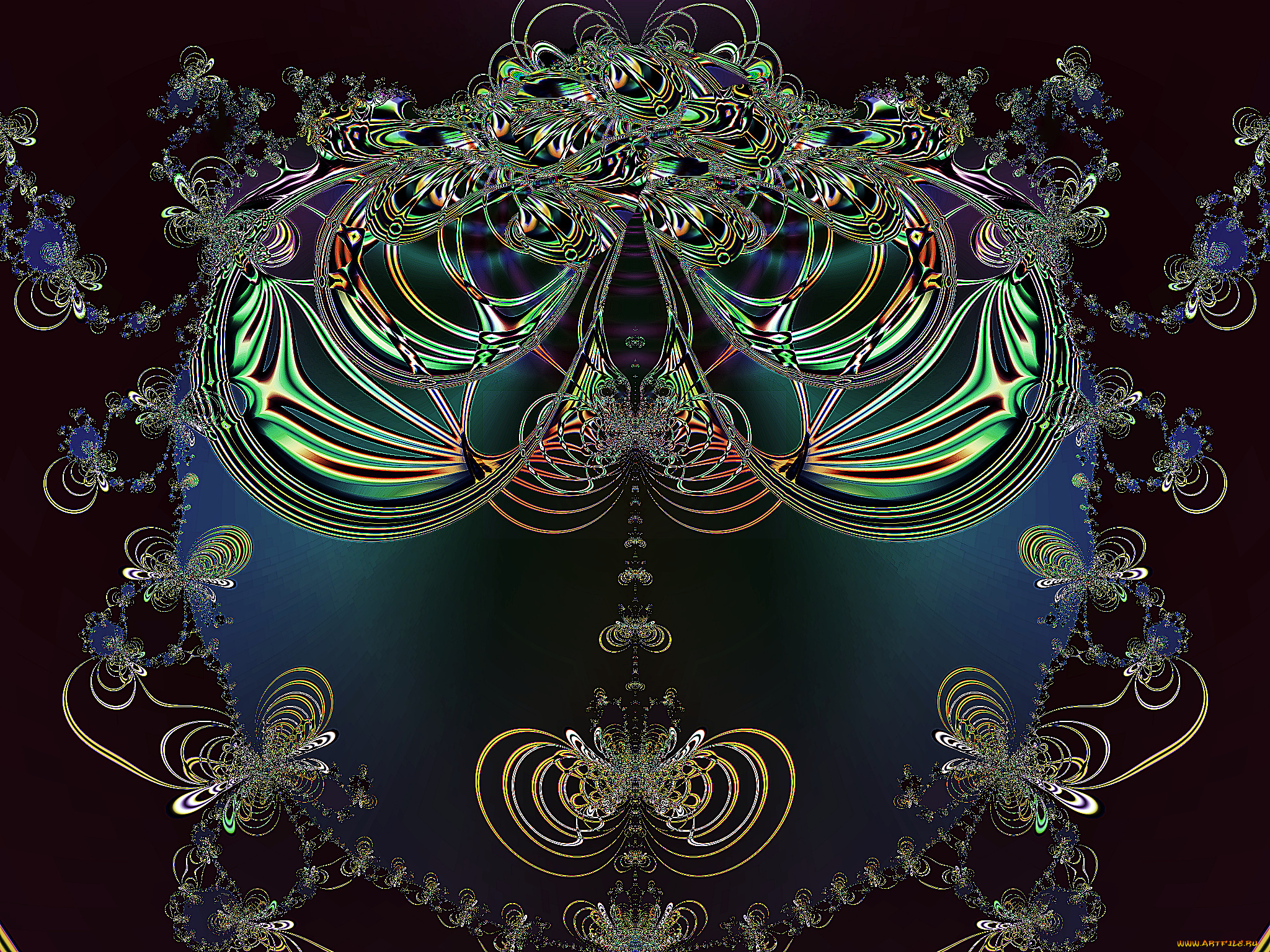 3д, графика, fractal, фракталы, узор, фон, цвета