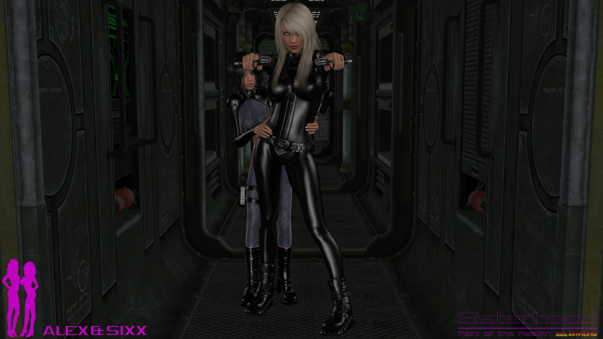 3д, графика, fantasy, , фантазия, оружие, девушки