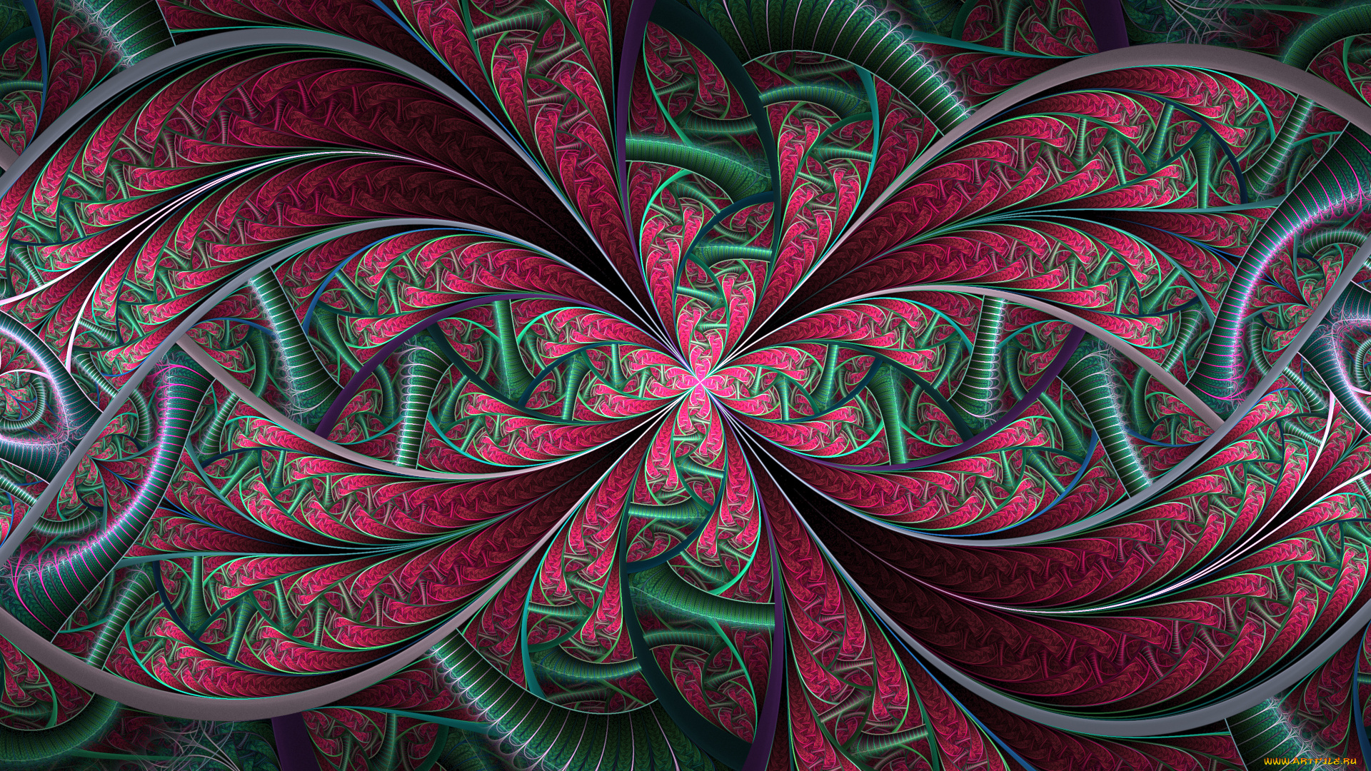 3д, графика, fractal, , фракталы, фон, цвета, узор