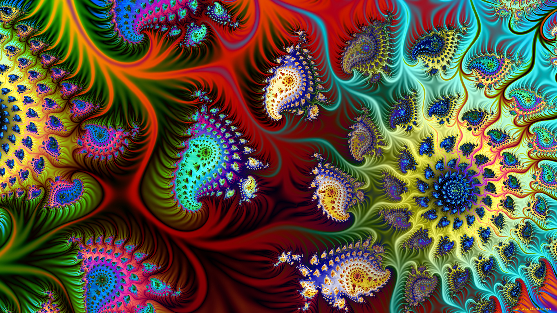 3д, графика, fractal, , фракталы, узор, цвета, фон