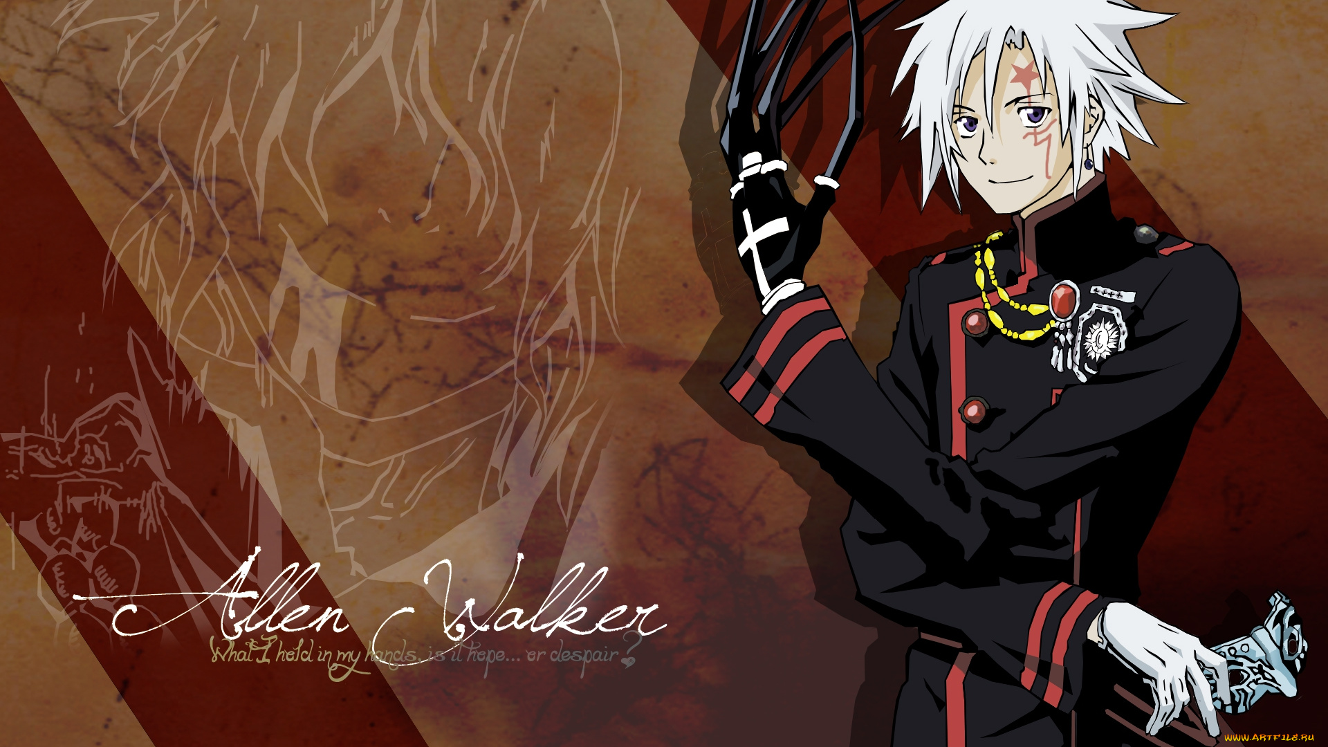аниме, , gray-man, экзорцист, allen, walker