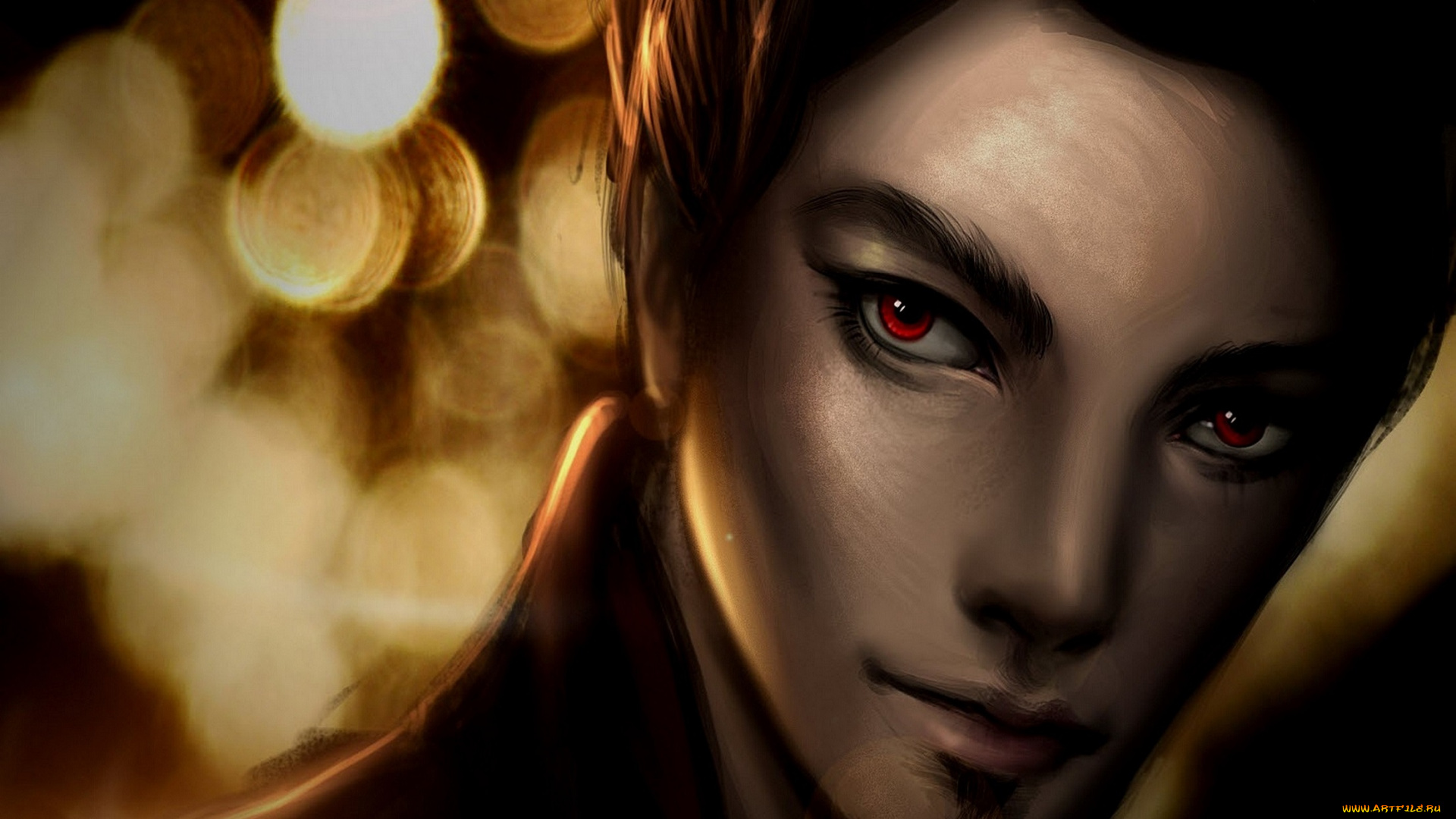 аниме, *unknown, , другое, лицо, парень, арт, шатен, взгляд