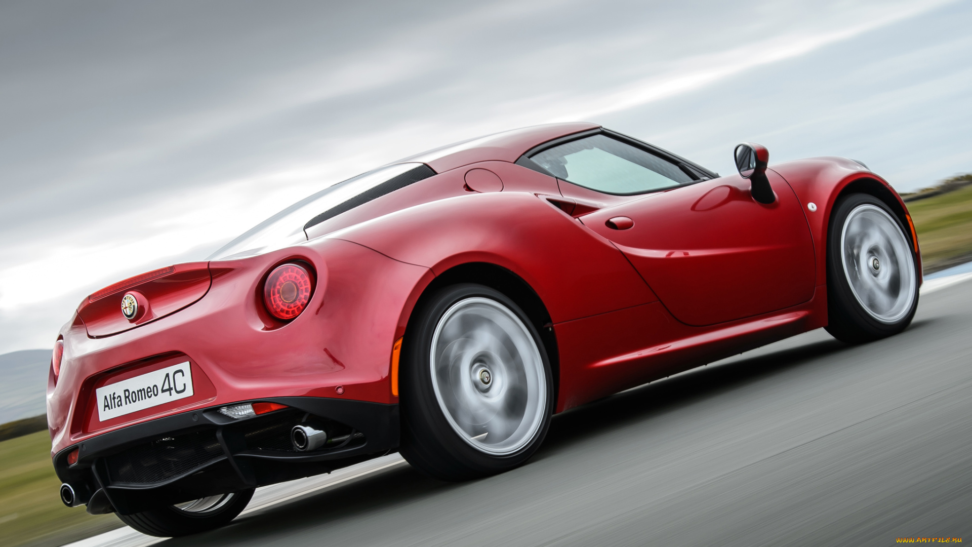 автомобили, alfa, romeo, 4c, 960, 2013, красный, alfa, romeo
