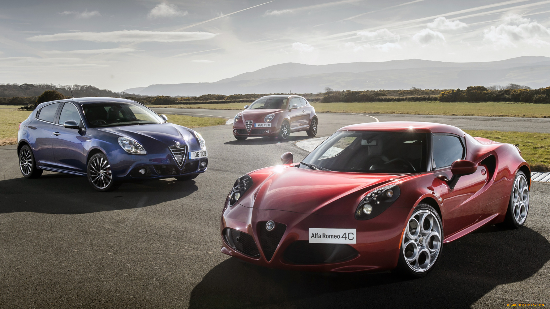 автомобили, alfa, romeo, красный, 2013, 960, 4c, alfa, romeo