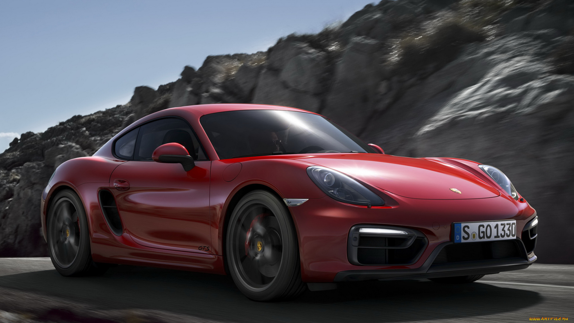 автомобили, porsche, gts, 981, красный, 2014г, boxster