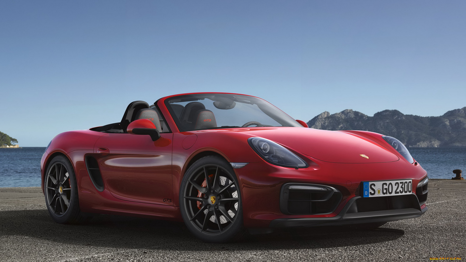 автомобили, porsche, красный, 2014г, 981, gts, boxster