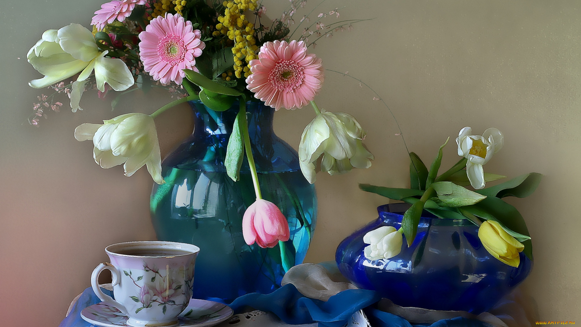 цветы, букеты, , композиции, тюльпаны, герберы