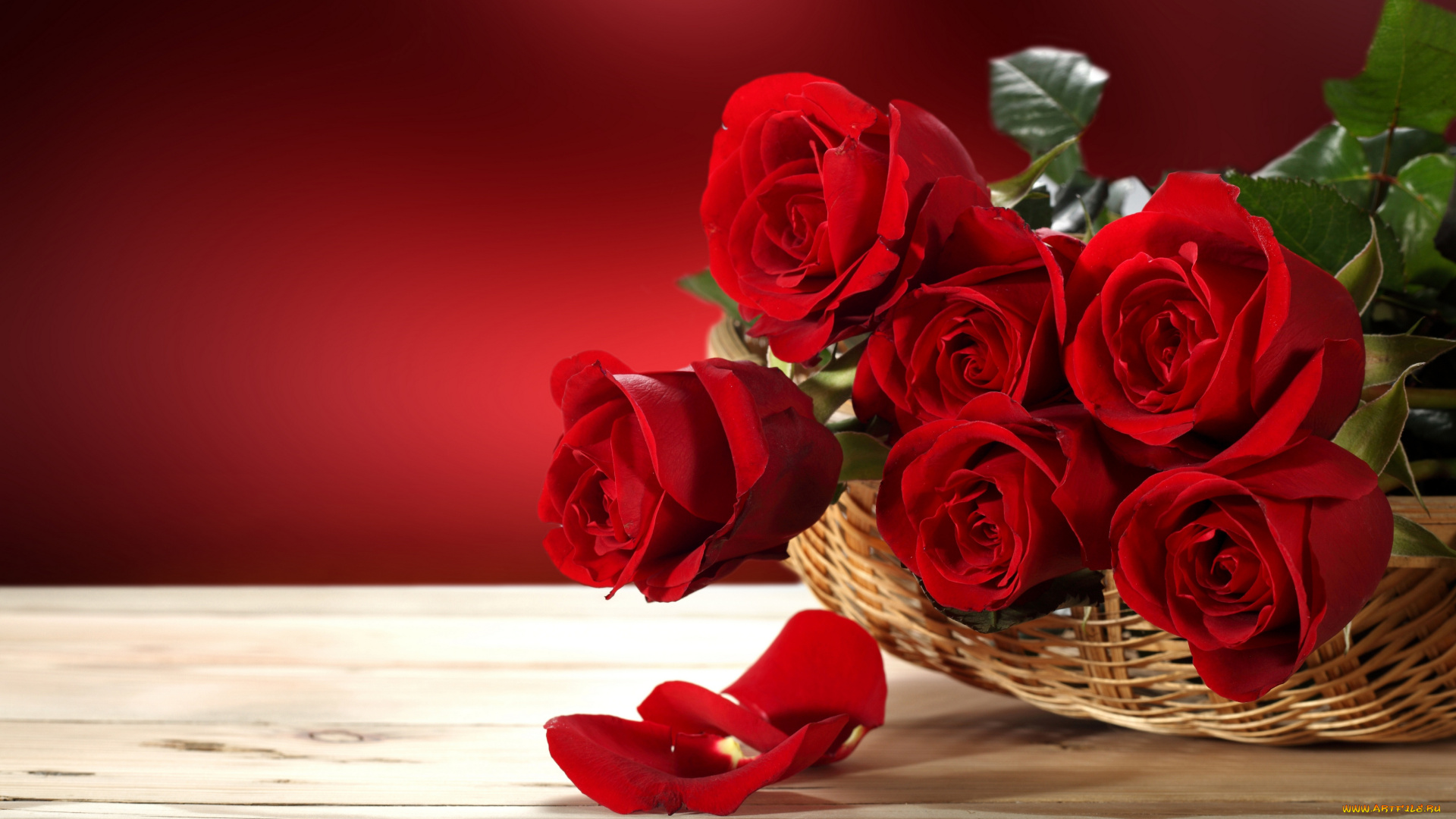 цветы, розы, красочный, фон, корзина, букет, красные