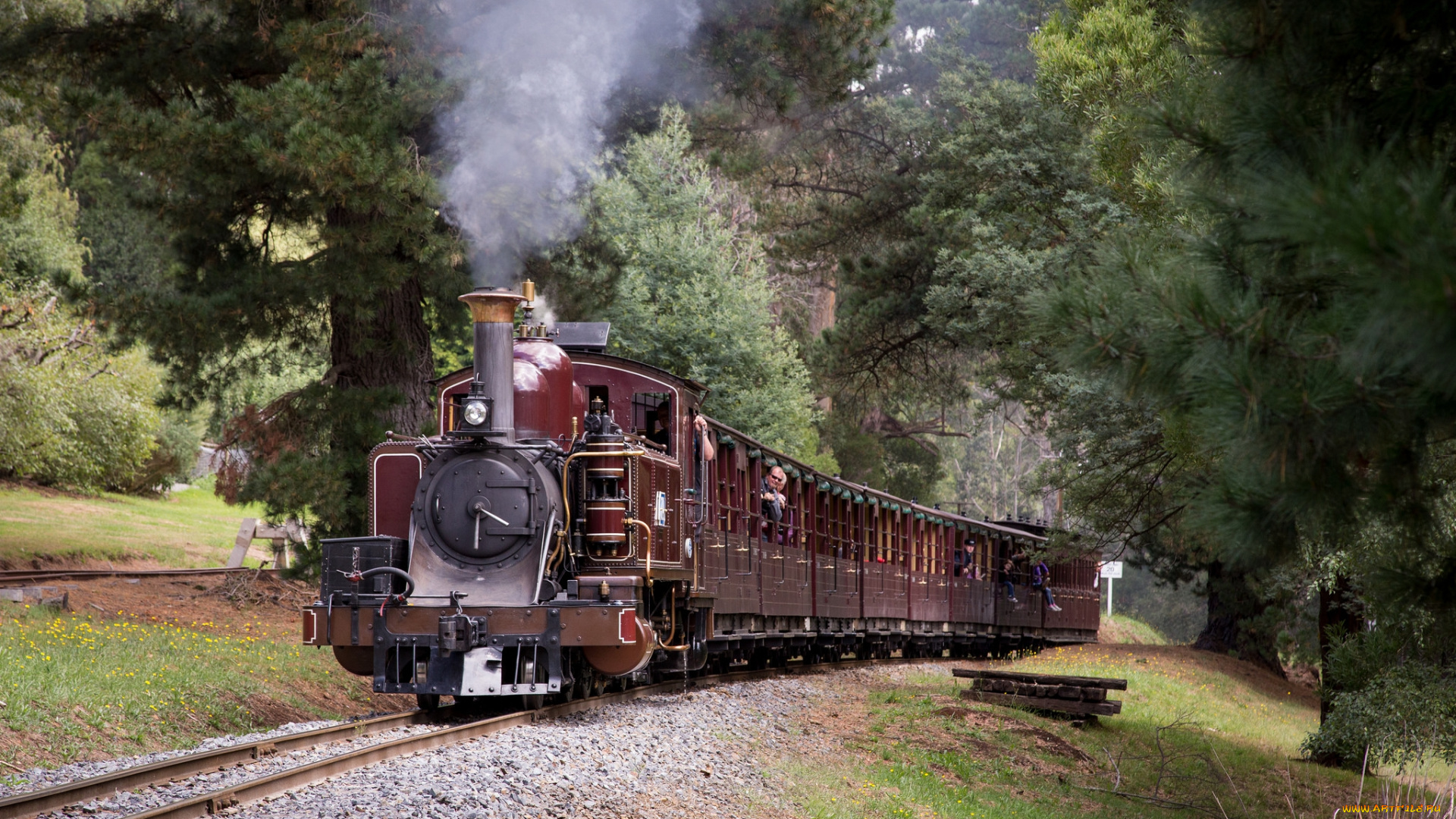 техника, паровозы, дорога, железная, поезд, вагоны, паровоз