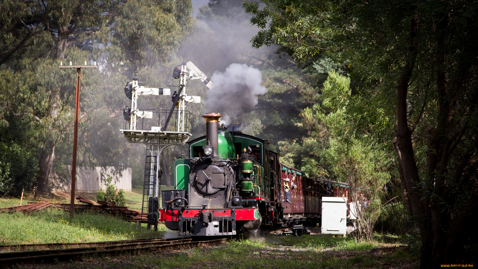 техника, паровозы, поезд, вагоны, паровоз, дорога, железная