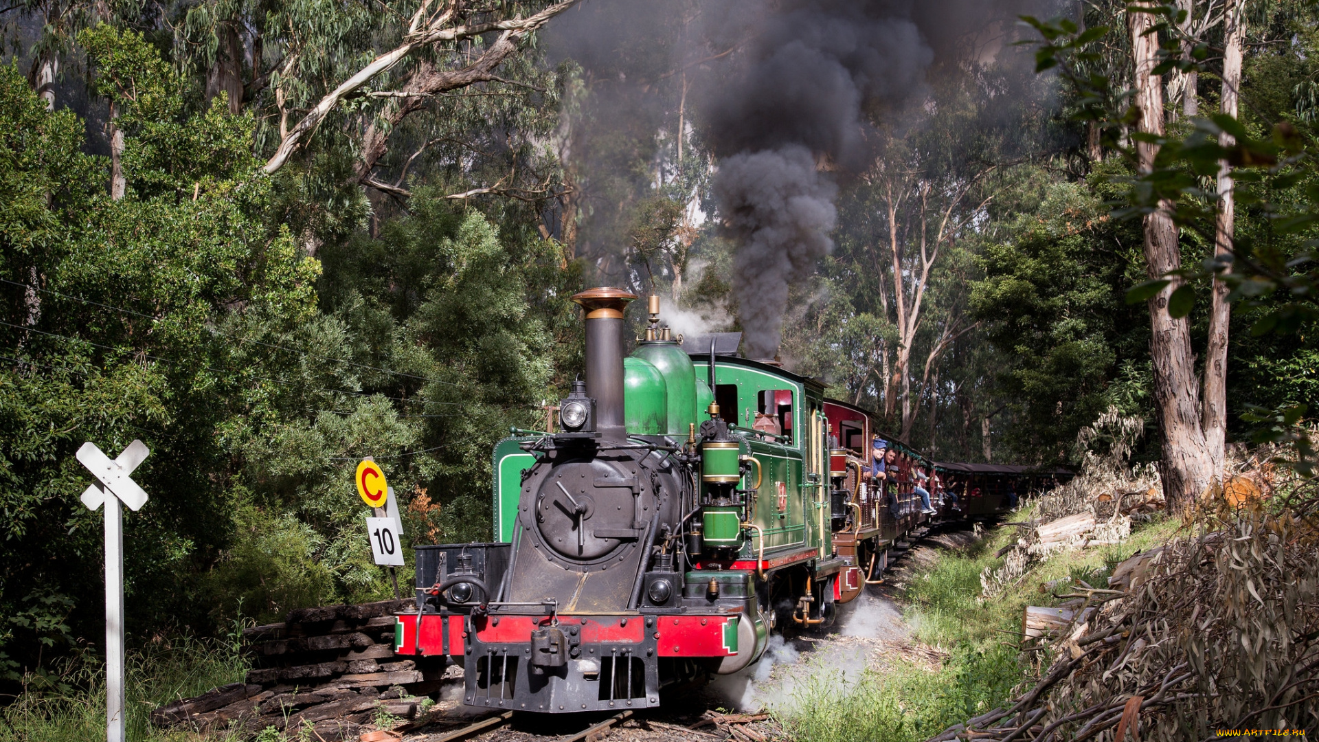 техника, паровозы, поезд, вагоны, паровоз, дорога, железная