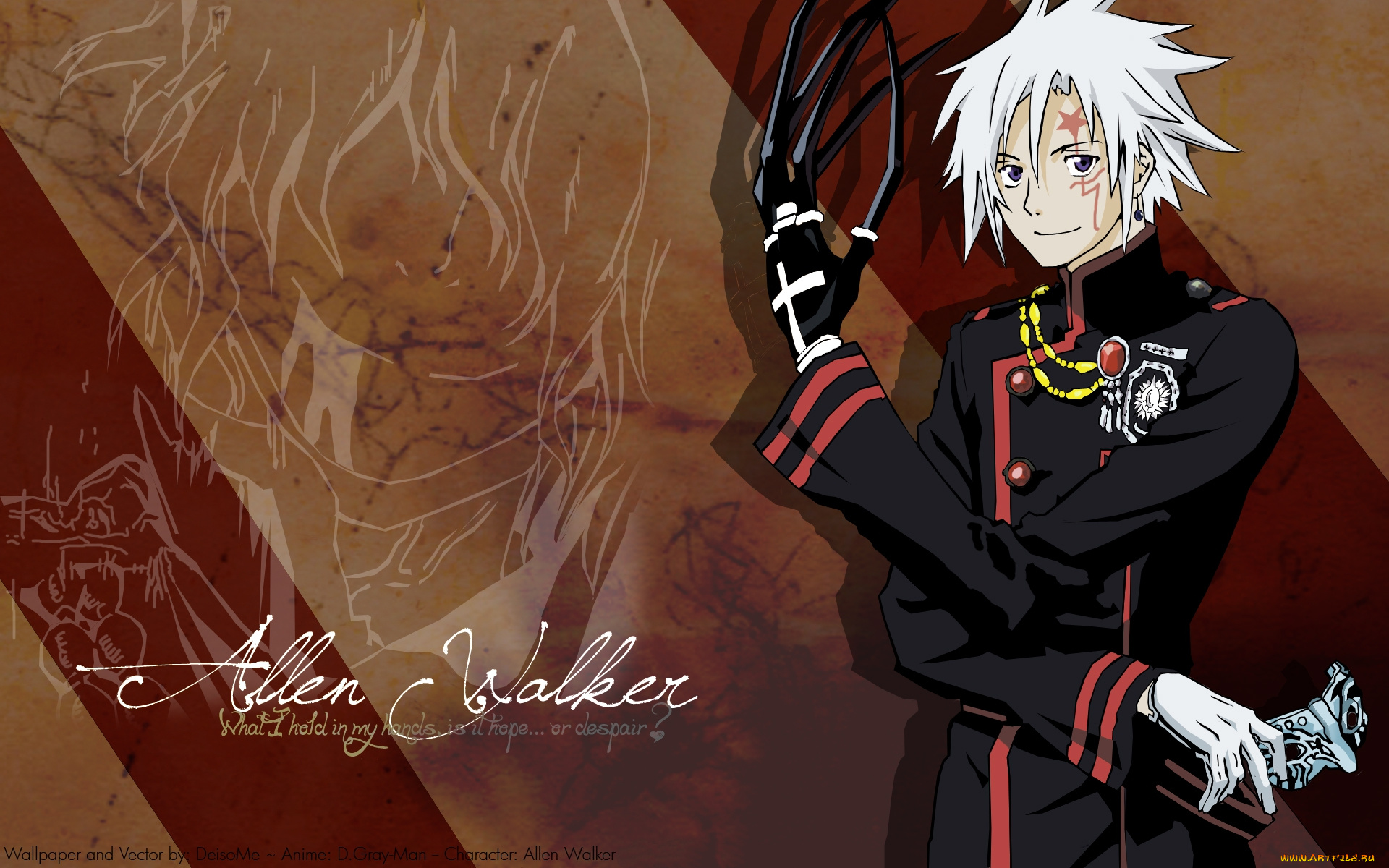 аниме, , gray-man, экзорцист, allen, walker