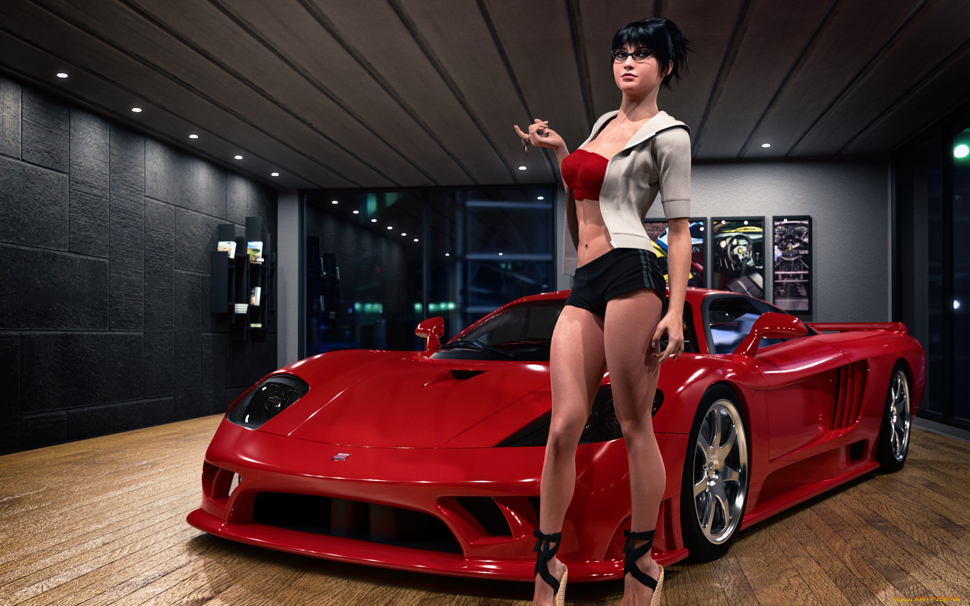 автомобили, 3д, 3d