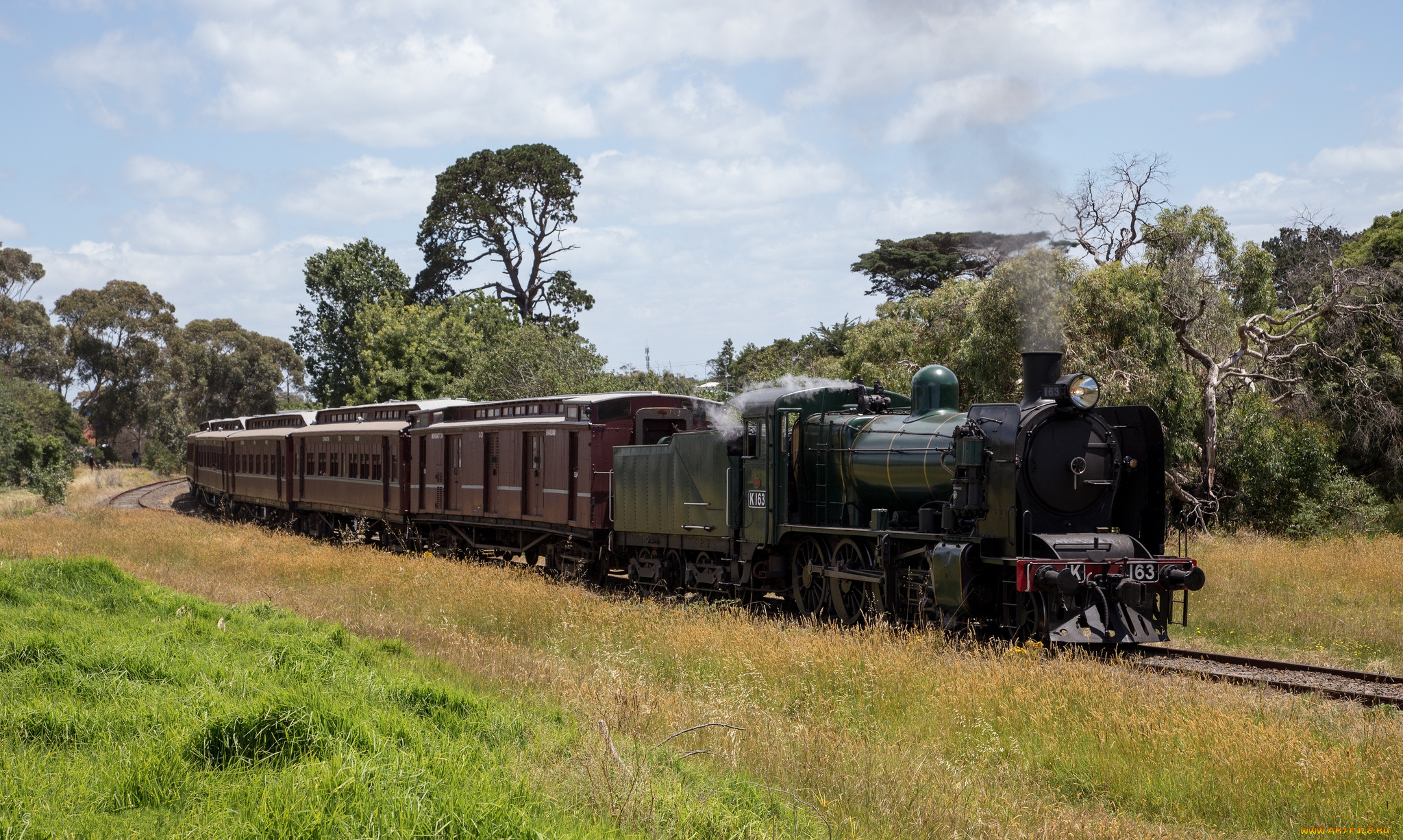 техника, паровозы, вагоны, паровоз, дорога, железная, поезд