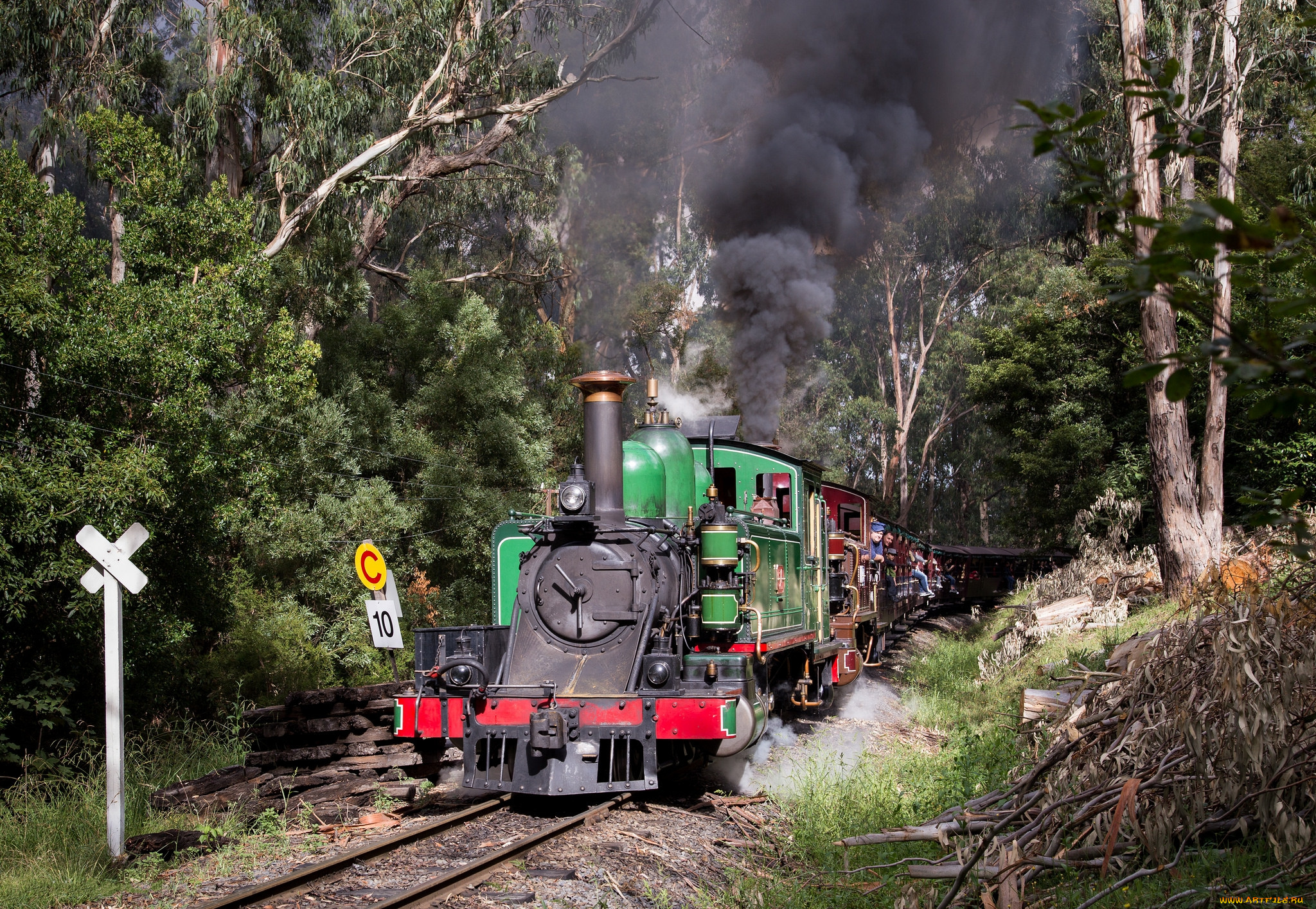 техника, паровозы, поезд, вагоны, паровоз, дорога, железная