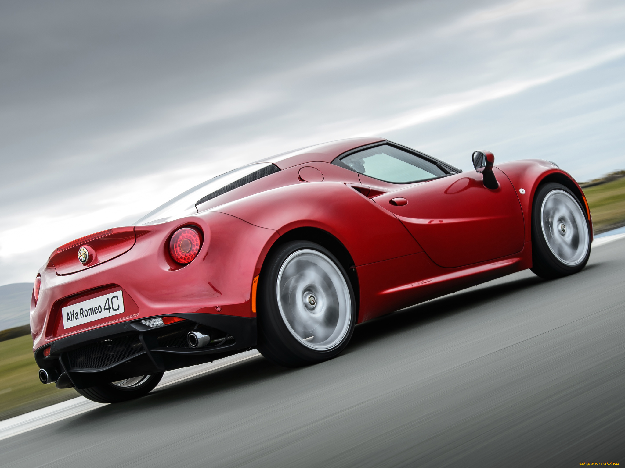 автомобили, alfa, romeo, 4c, 960, 2013, красный, alfa, romeo