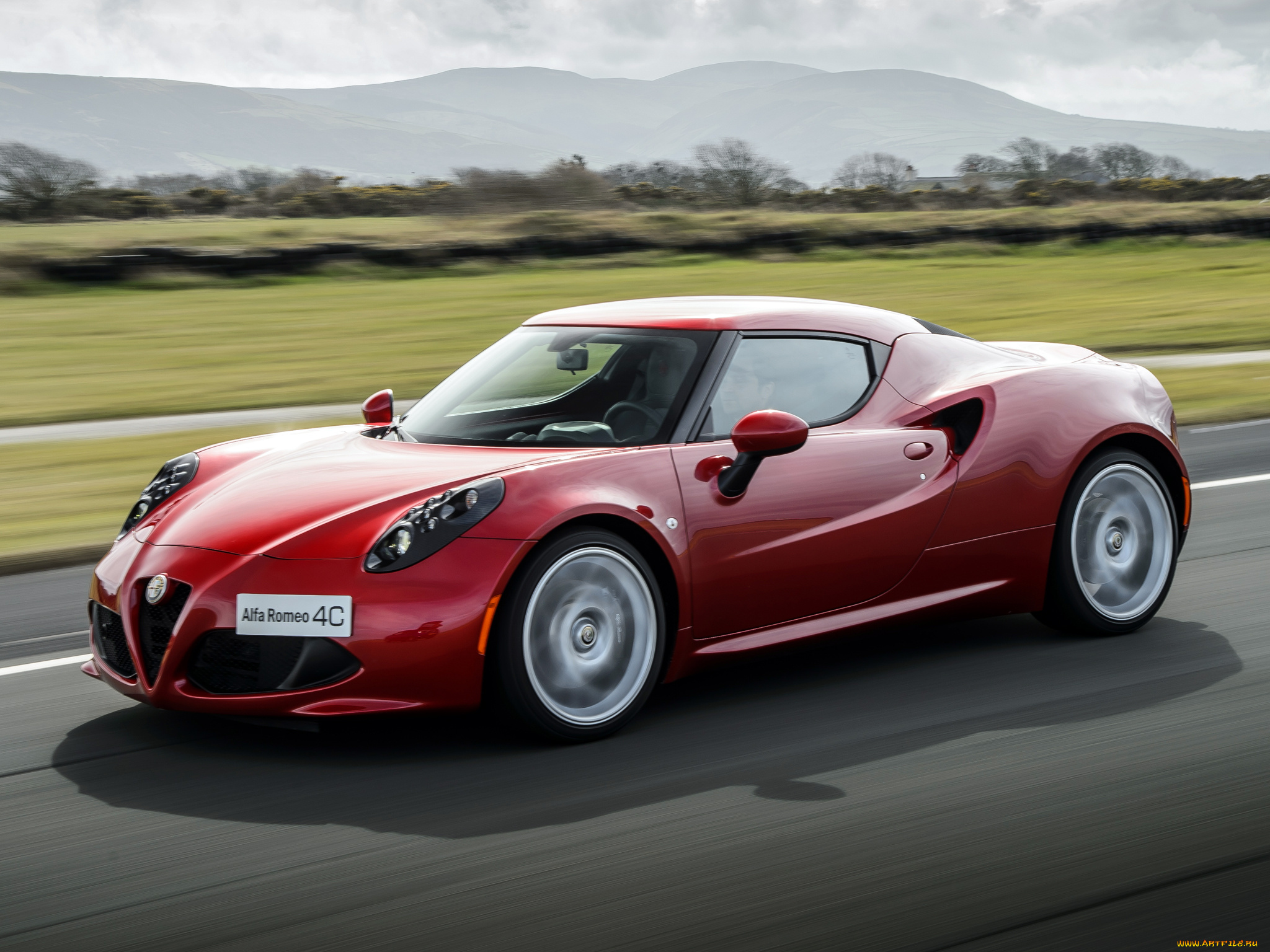 автомобили, alfa, romeo, красный, 2013, 960, 4c, alfa, romeo