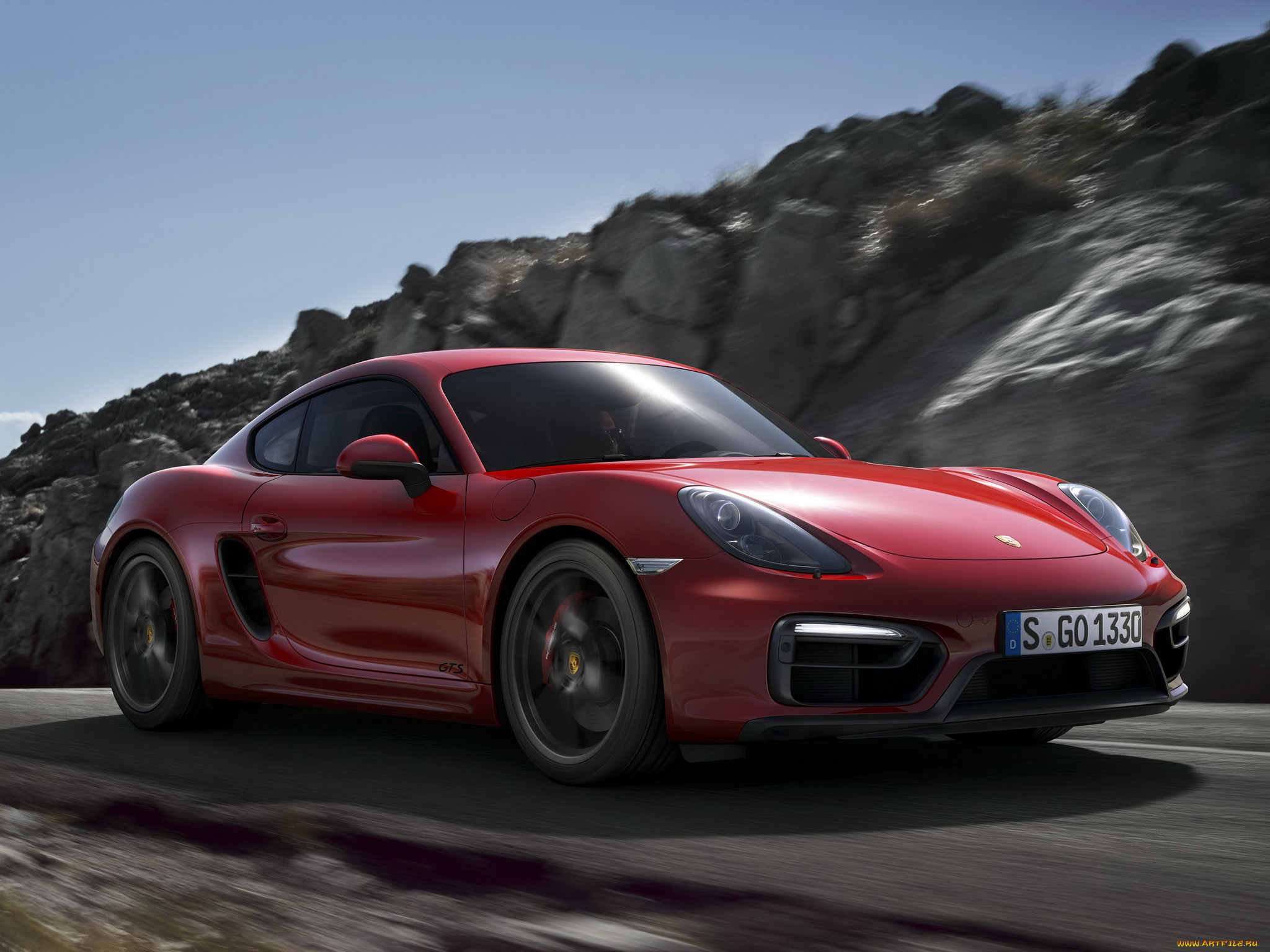 автомобили, porsche, gts, 981, красный, 2014г, boxster