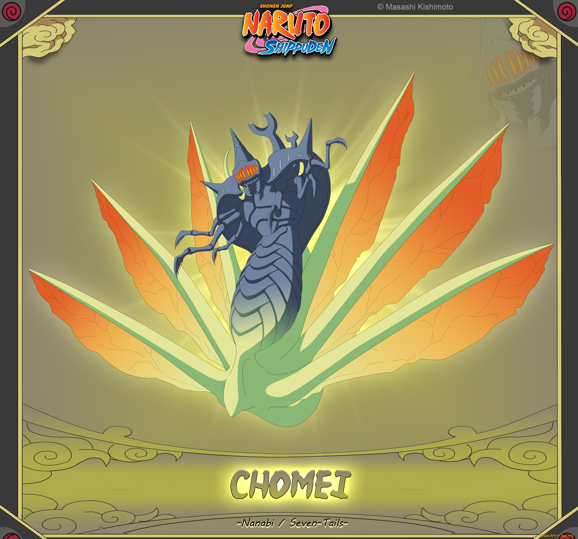 аниме, naruto, шиппуден, наруто, насекомое, хвостатый