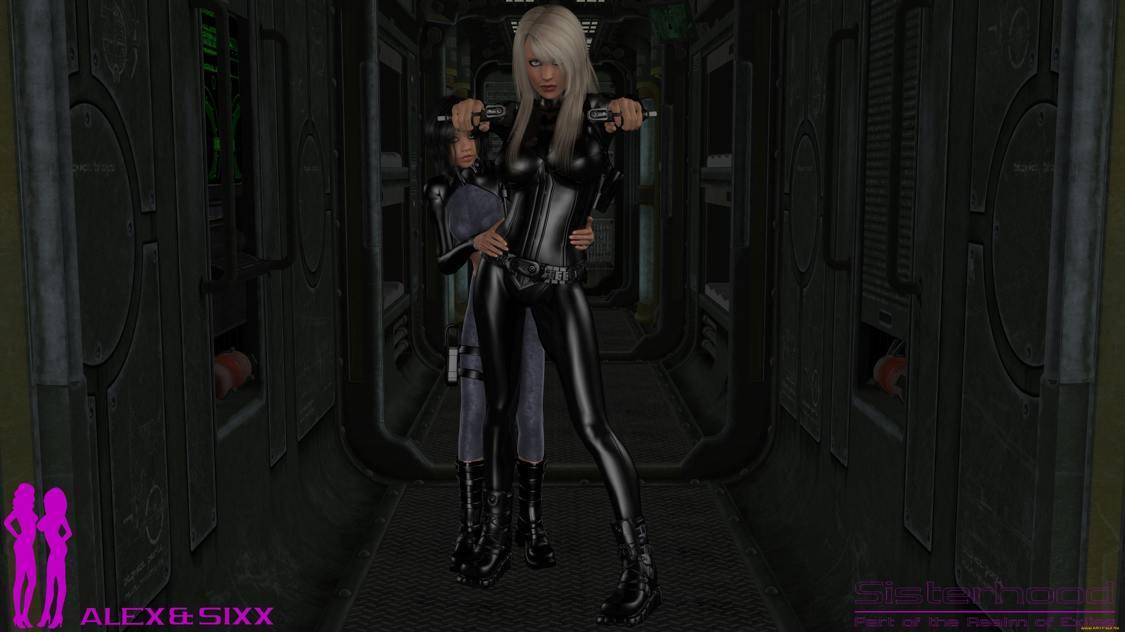 3д, графика, fantasy, , фантазия, оружие, девушки