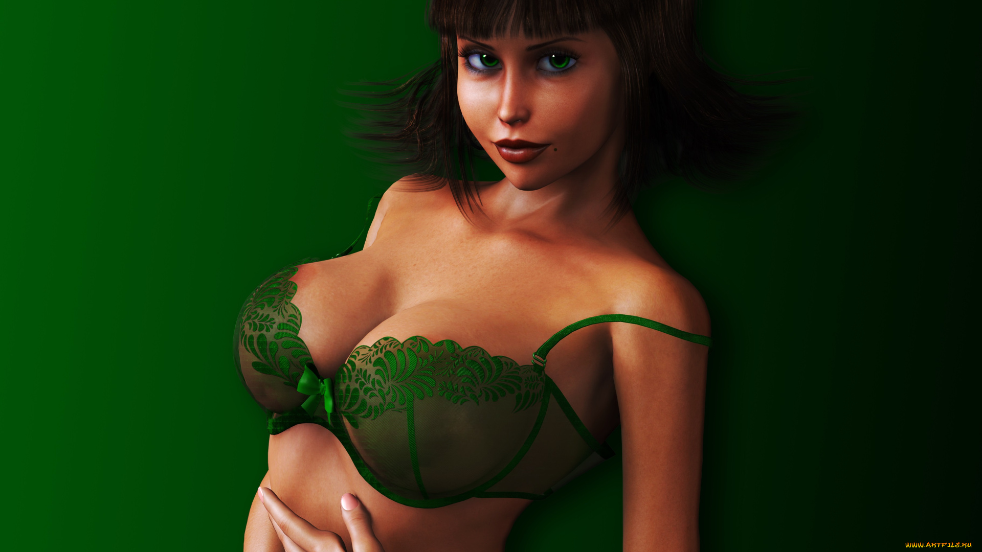 3д, графика, люди, , people, девушка, взгляд, фон