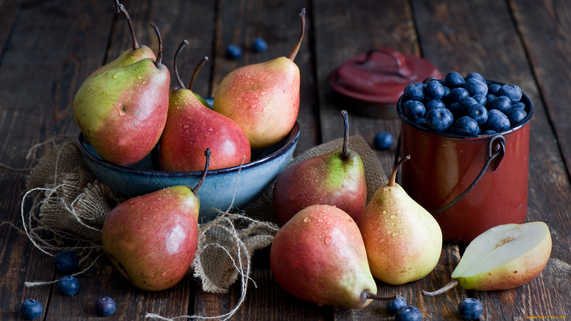 еда, фрукты, , ягоды, черника, груши