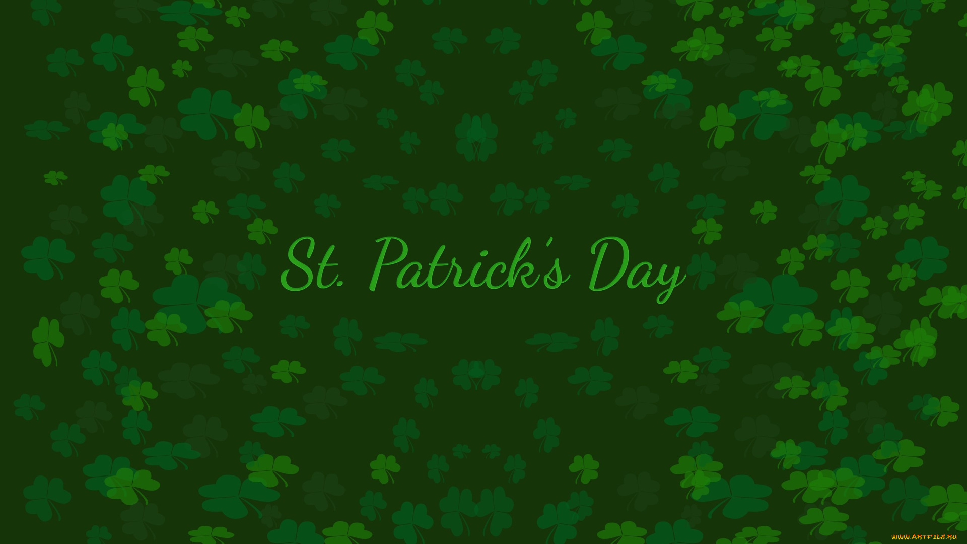 праздничные, день, святого, патрика, фон, листья