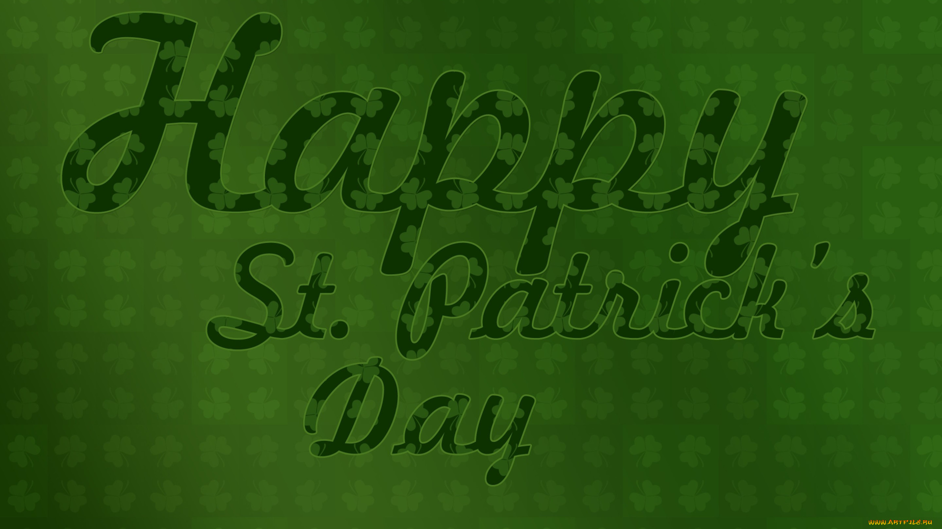 праздничные, день, святого, патрика, фон, листья