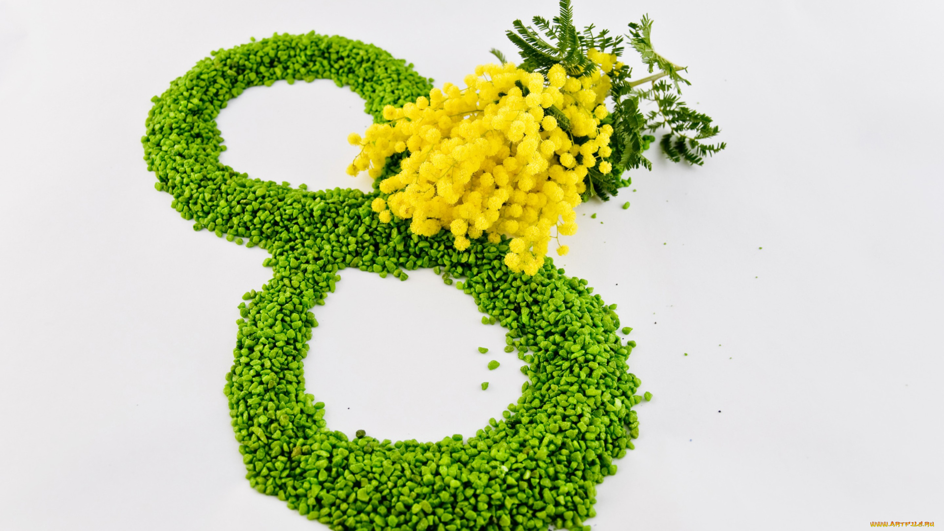 праздничные, международный, женский, день, -, 8, марта, цветы, женский, день, 8, марта, зеленый, желтый, мимозы