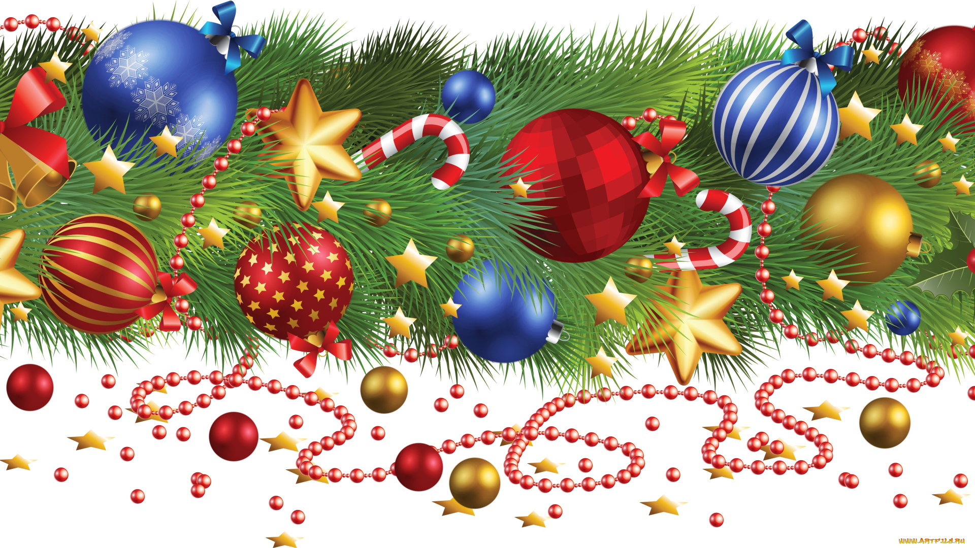 праздничные, векторная, графика, , новый, год, звезды, шары, ветки