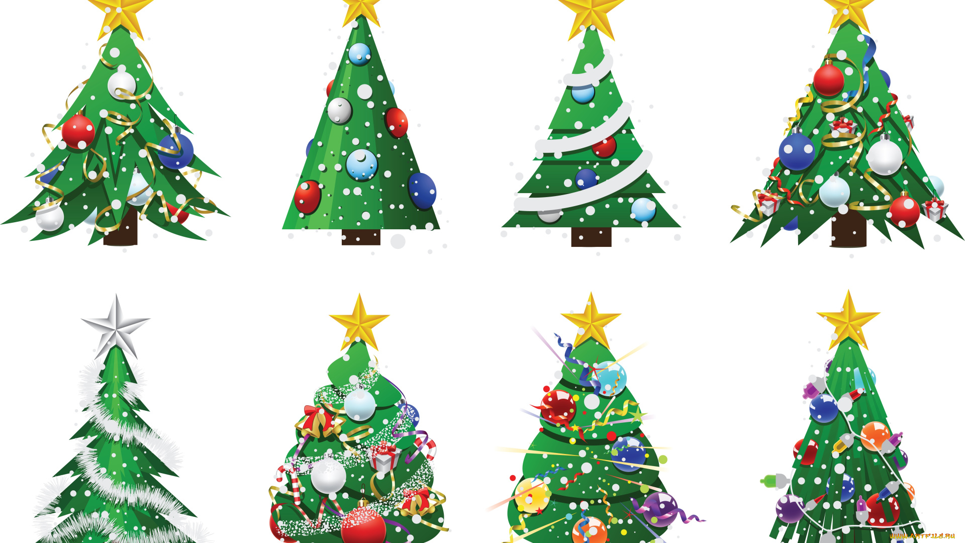 праздничные, векторная, графика, , новый, год, елки