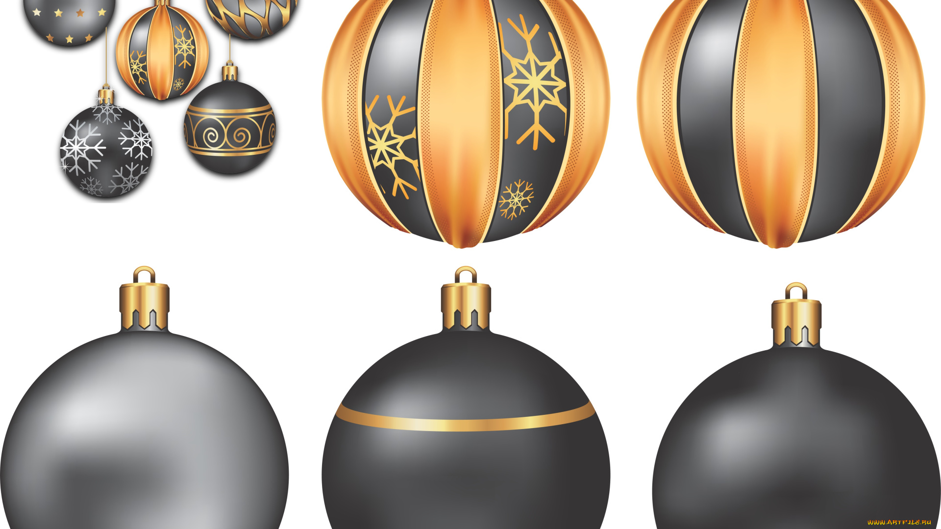 праздничные, векторная, графика, , новый, год, шары, фон